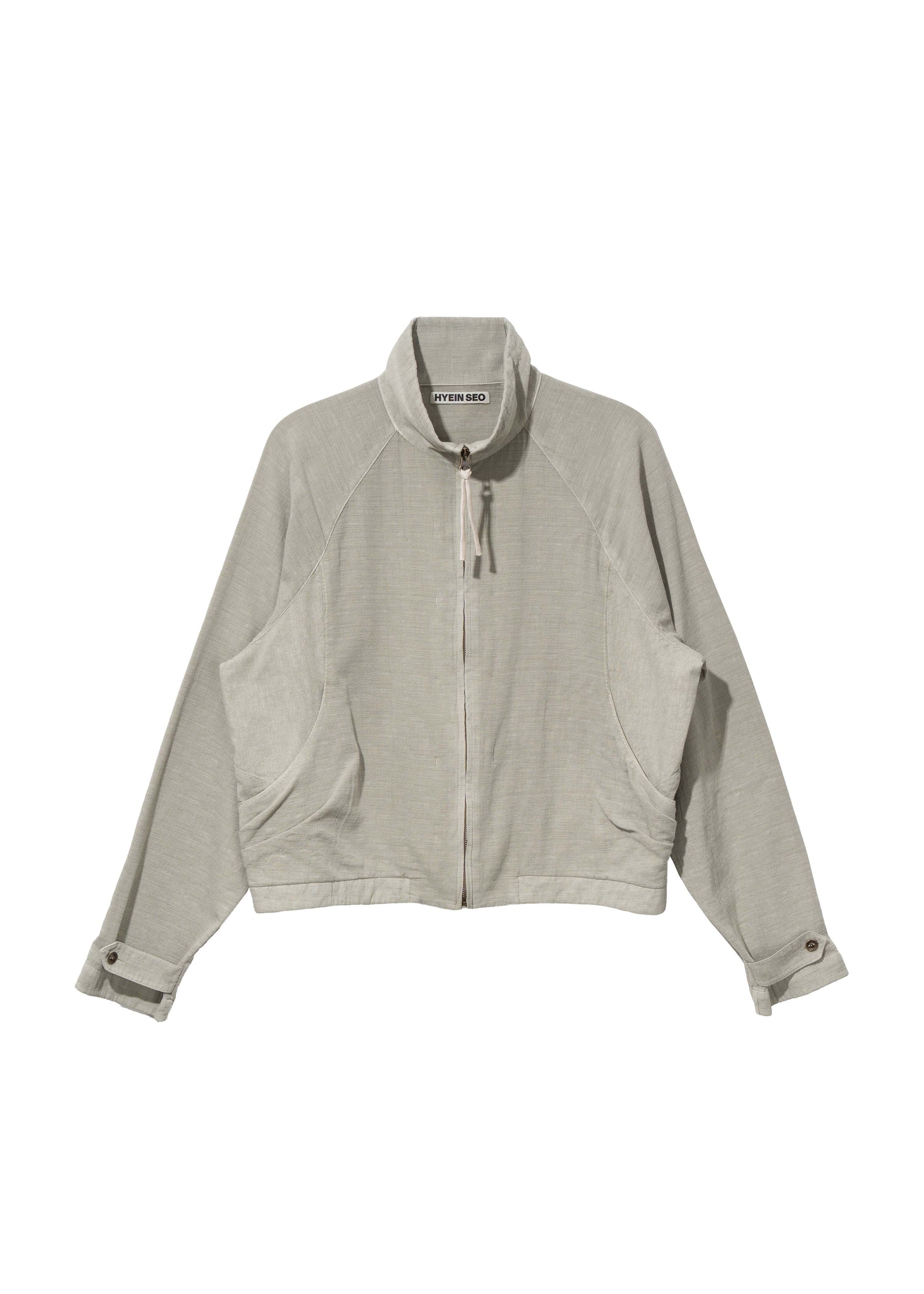 Hyein Seo - Trim Zip-up (Light Grey) product image 9 | TRAB K-Fashion Australia