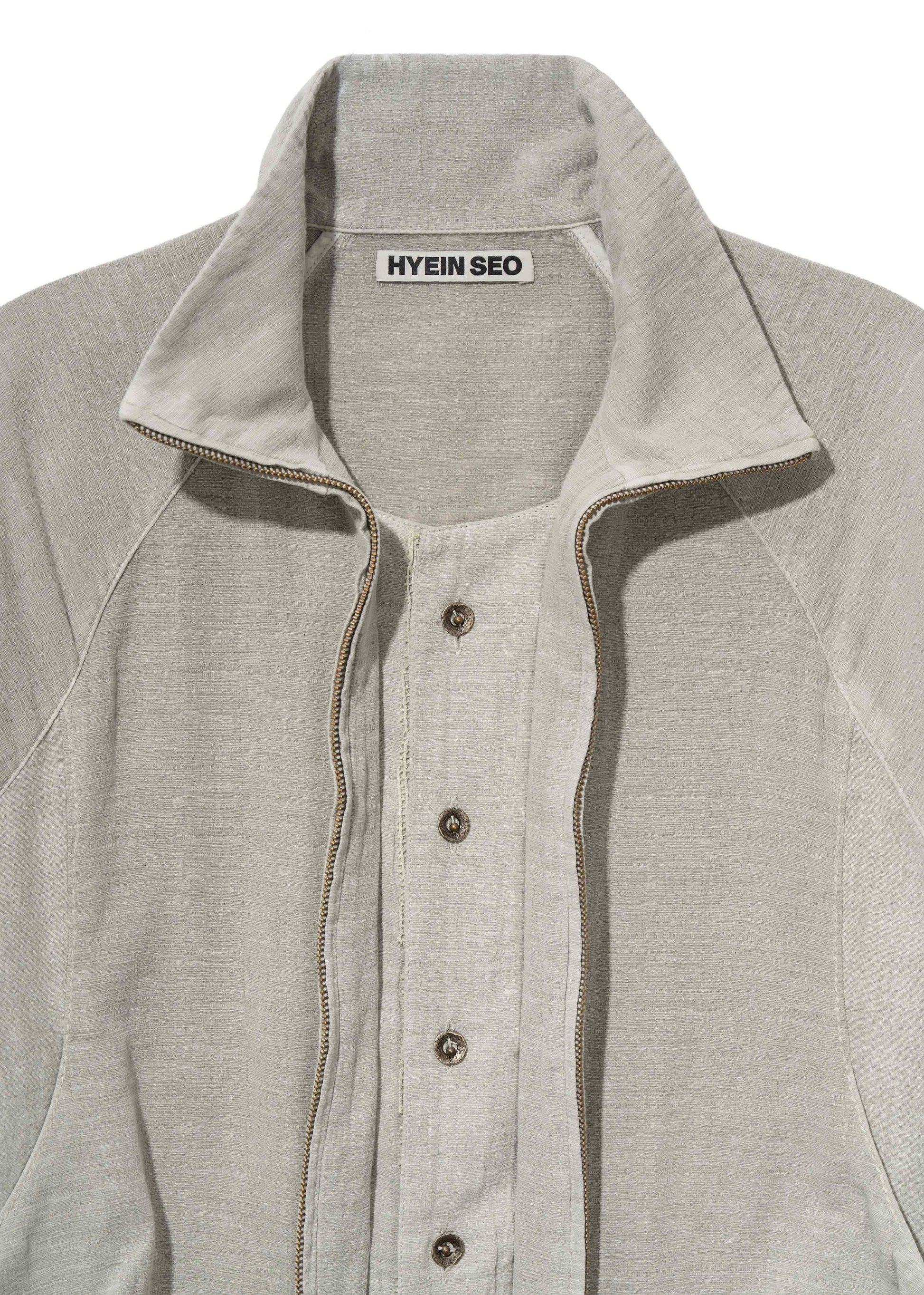 Hyein Seo - Trim Zip-up (Light Grey) product image 12 | TRAB K-Fashion Australia