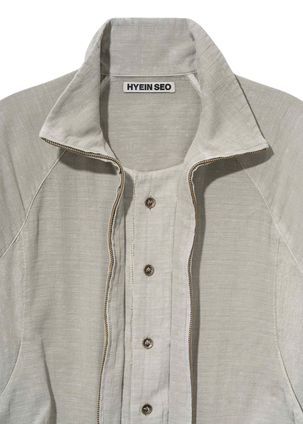 Hyein Seo - Trim Zip-up (Light Grey) product image 4 | TRAB K-Fashion Australia