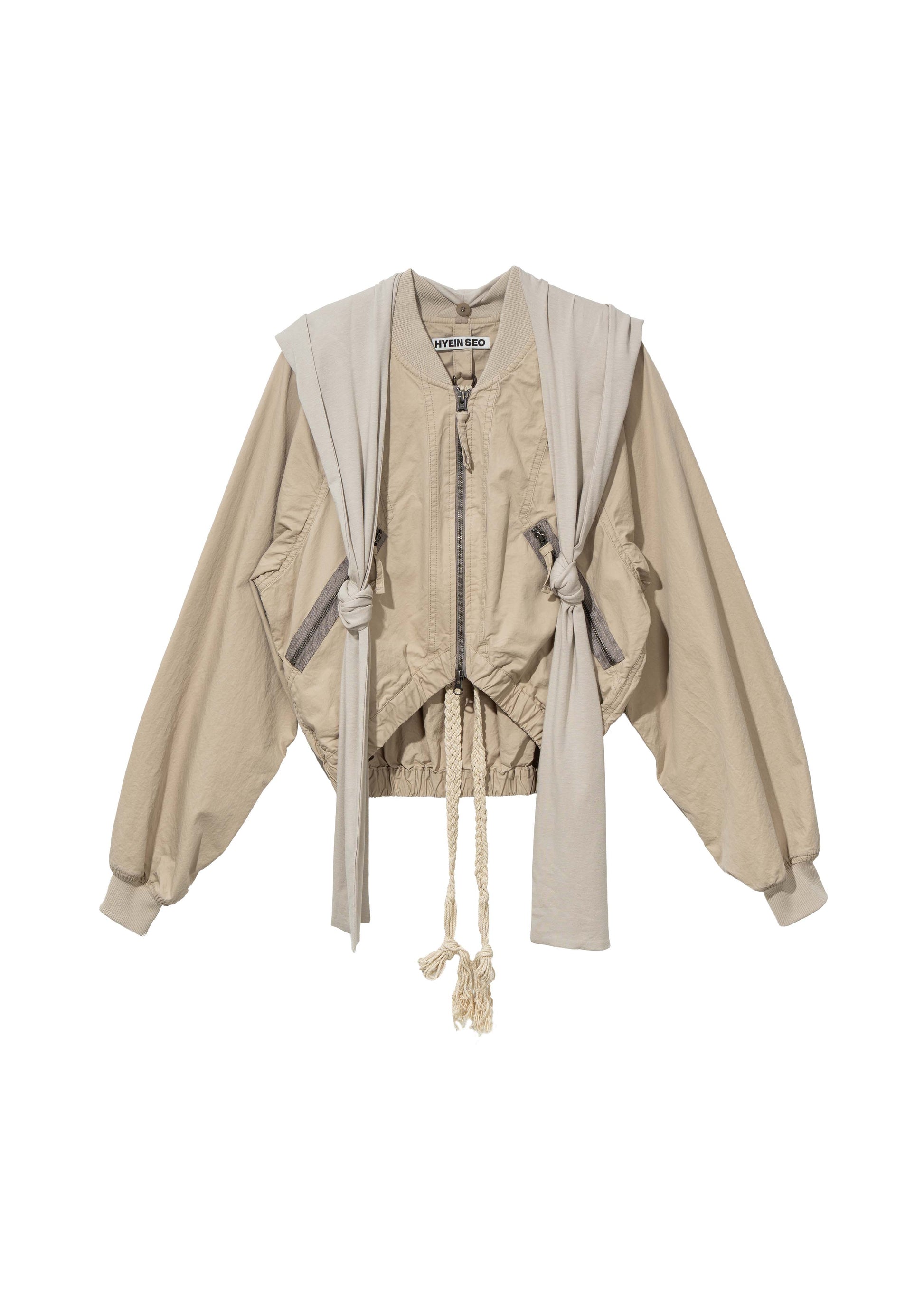 Hyein Seo - Cotton Bolero Jacket w/ Hoodie (Beige) product image 5 | TRAB K-Fashion Australia