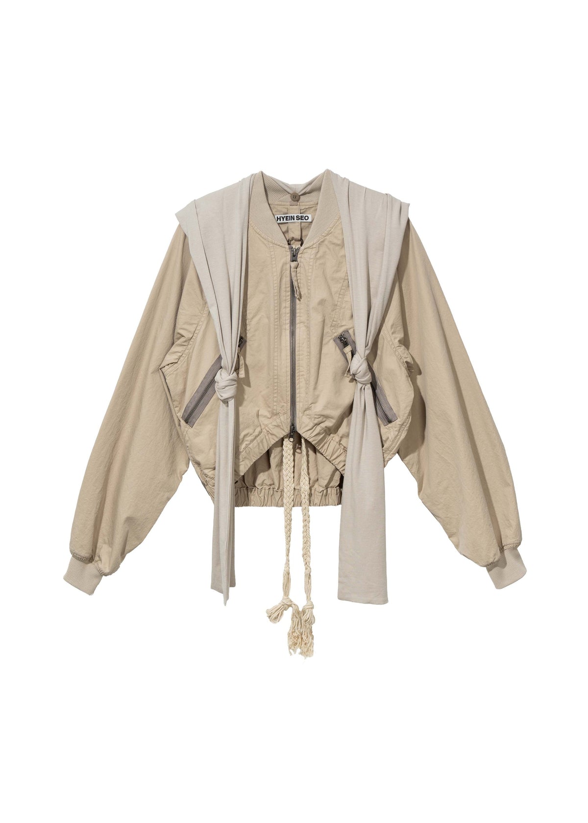 Hyein Seo - Cotton Bolero Jacket w/ Hoodie (Beige) product image 1 | TRAB K-Fashion Australia