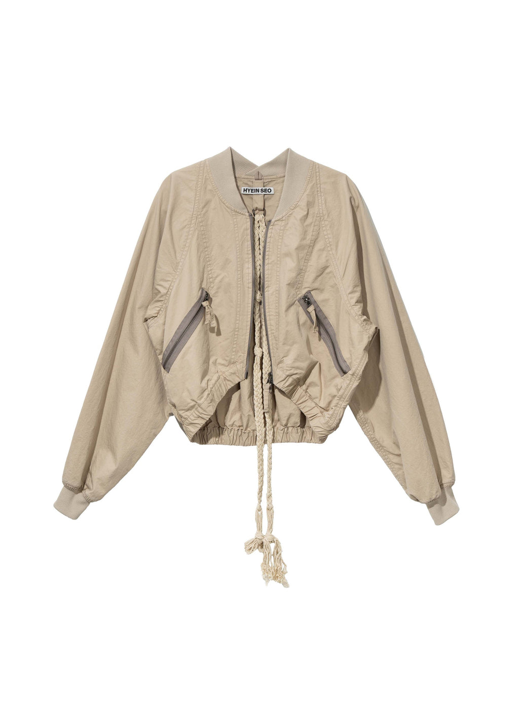 Hyein Seo - Cotton Bolero Jacket w/ Hoodie (Beige) product image 4 | TRAB K-Fashion Australia