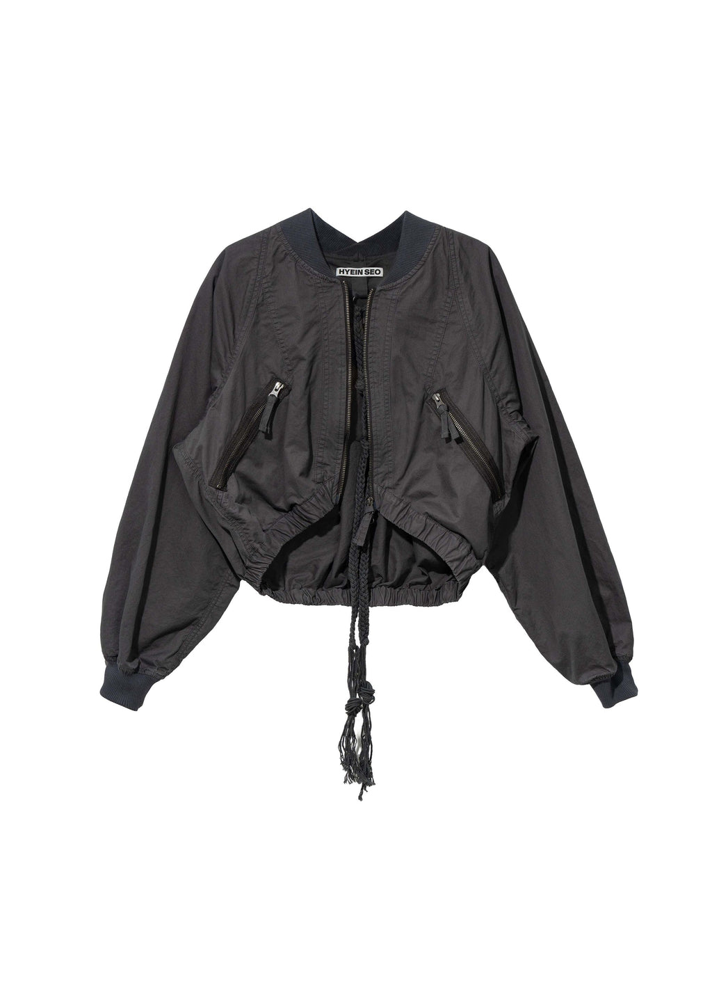 Hyein Seo - Cotton Bolero Jacket w/ Hoodie (Charcoal) product image 3 | TRAB K-Fashion Australia