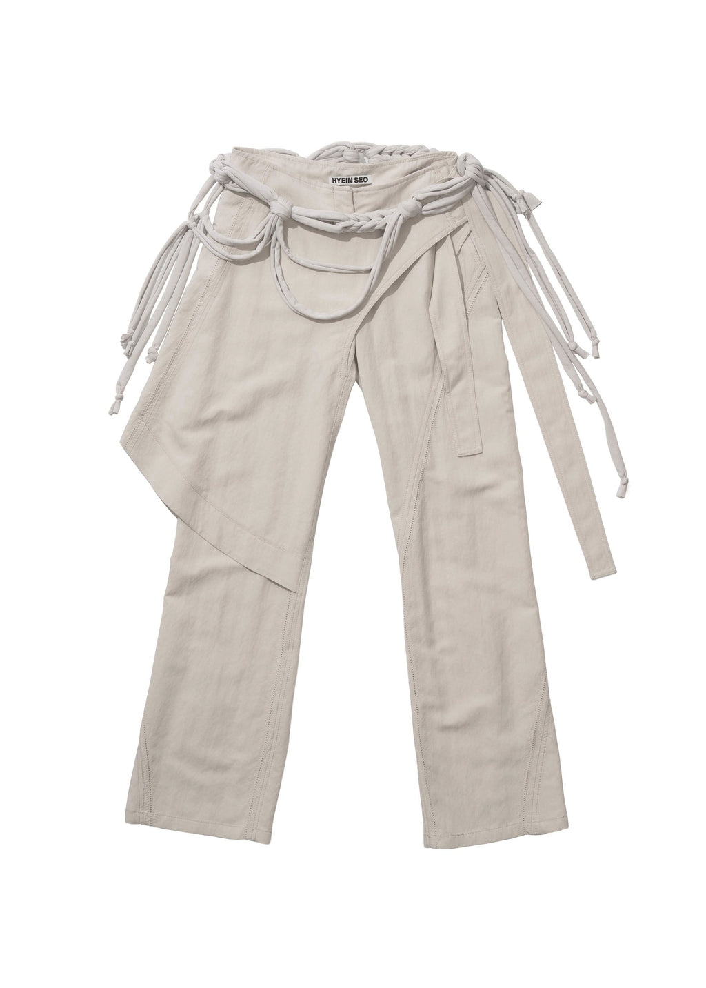Hyein Seo - Wrap Pants w/ Macrame Belt (Mist Grey) product image 5 | TRAB K-Fashion Australia