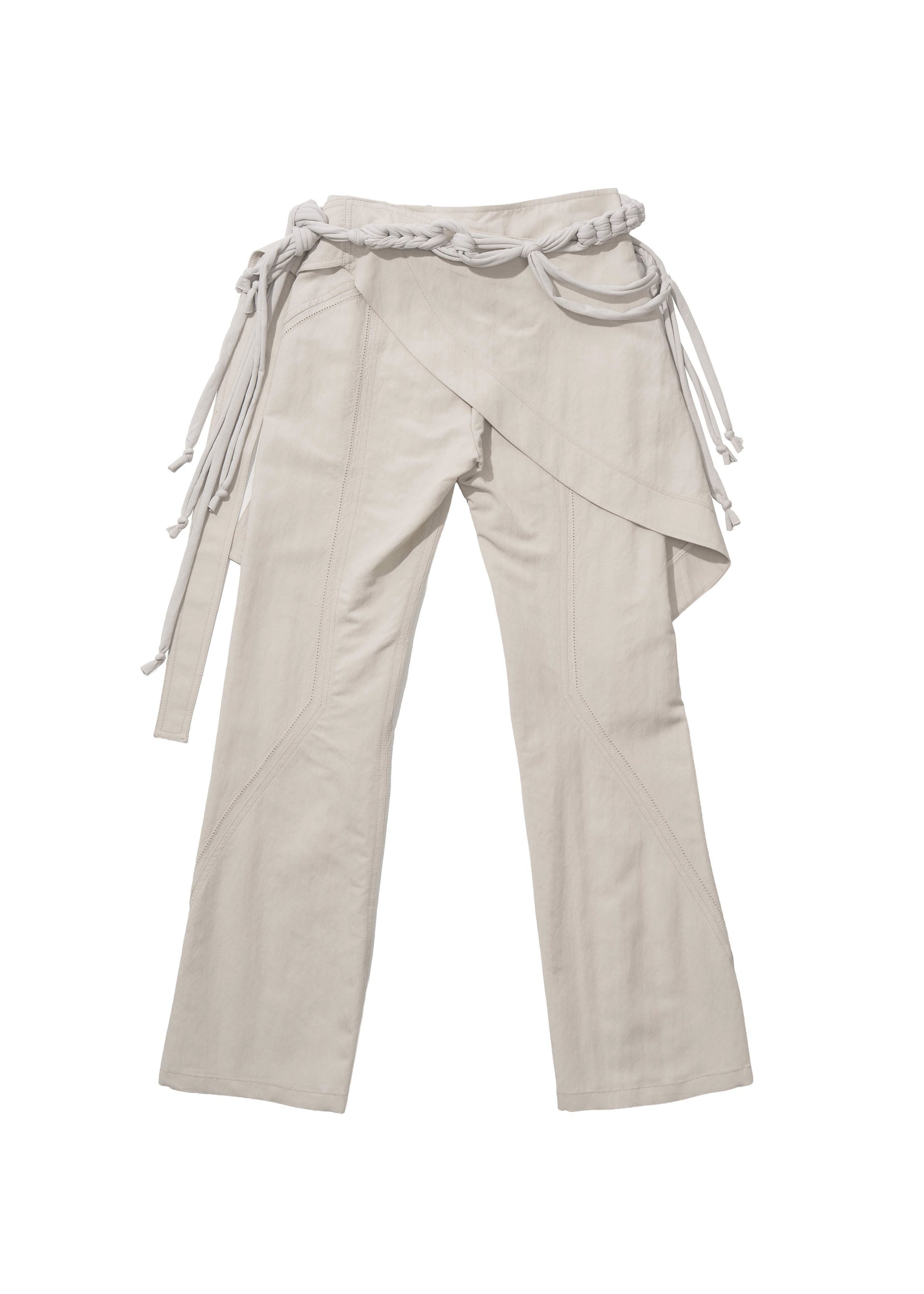 Hyein Seo - Wrap Pants w/ Macrame Belt (Mist Grey) product image 6 | TRAB K-Fashion Australia