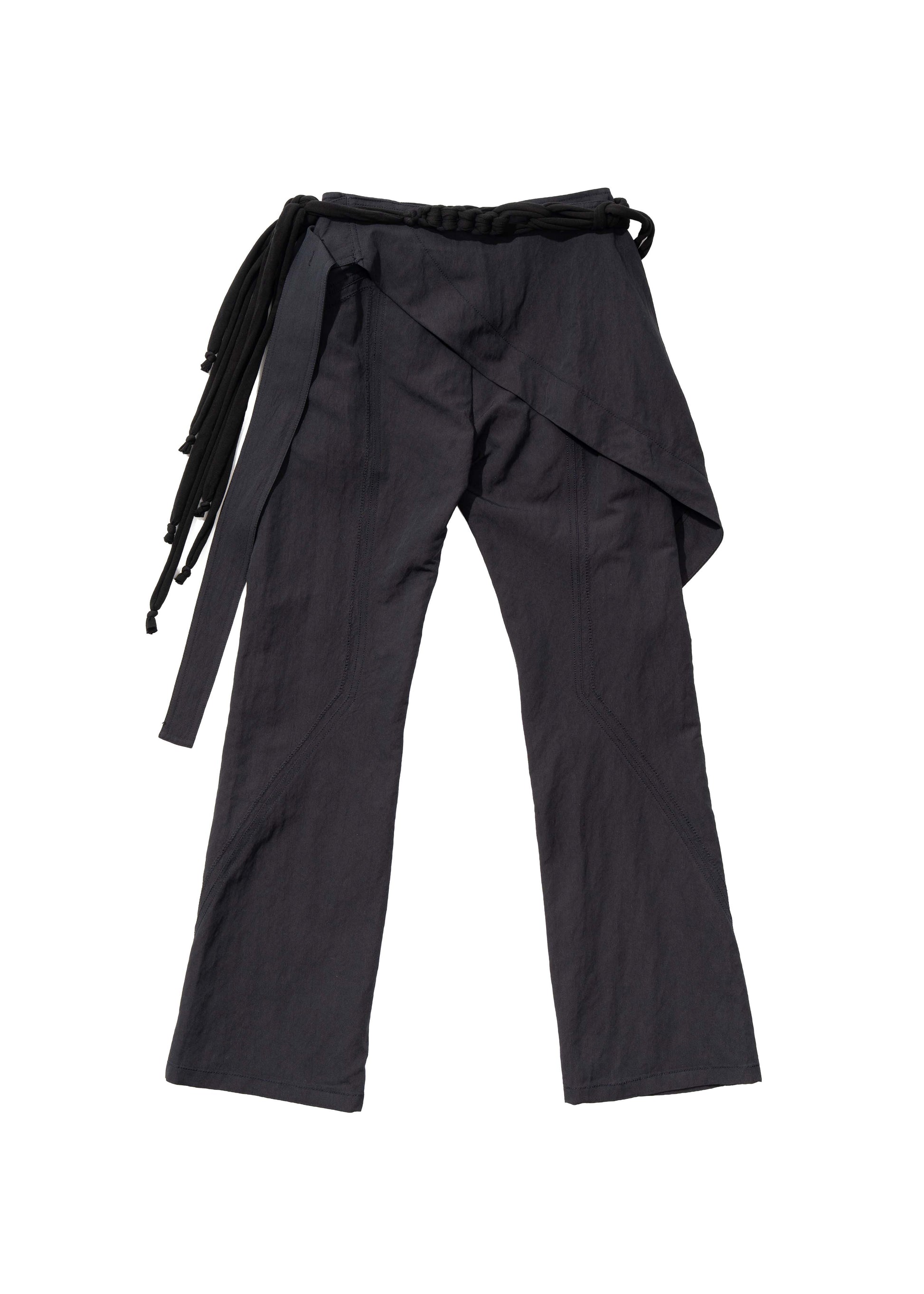 Hyein Seo - Wrap Pants w/ Macrame Belt (Midnight) product image 8 | TRAB K-Fashion Australia