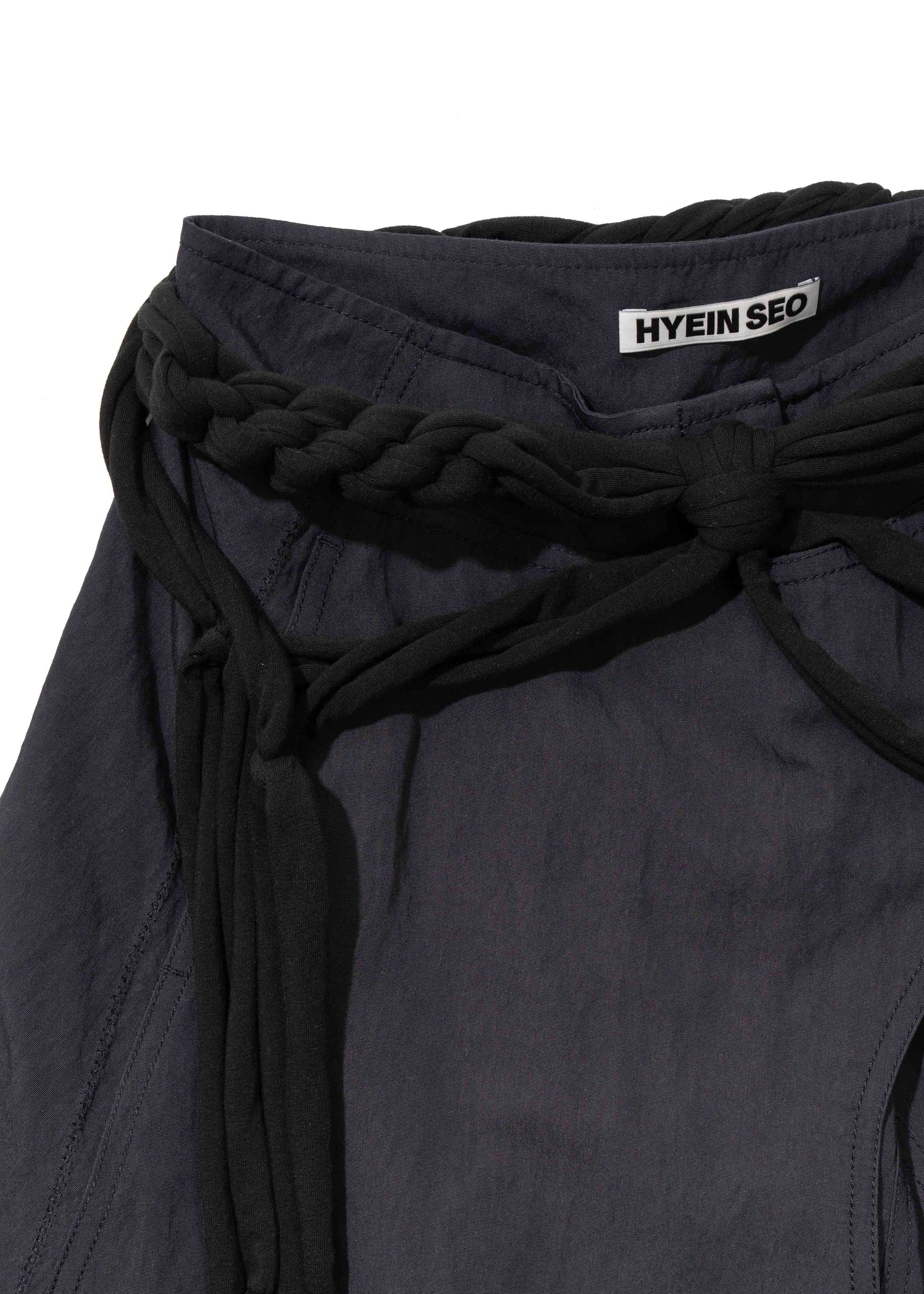 Hyein Seo - Wrap Pants w/ Macrame Belt (Midnight) product image 9 | TRAB K-Fashion Australia