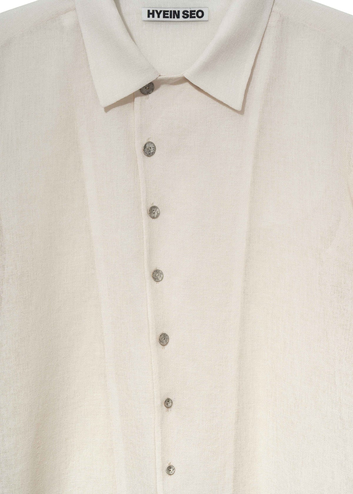 Hyein Seo - Silver Button Shirt (Ivory) product image 3 | TRAB K-Fashion Australia