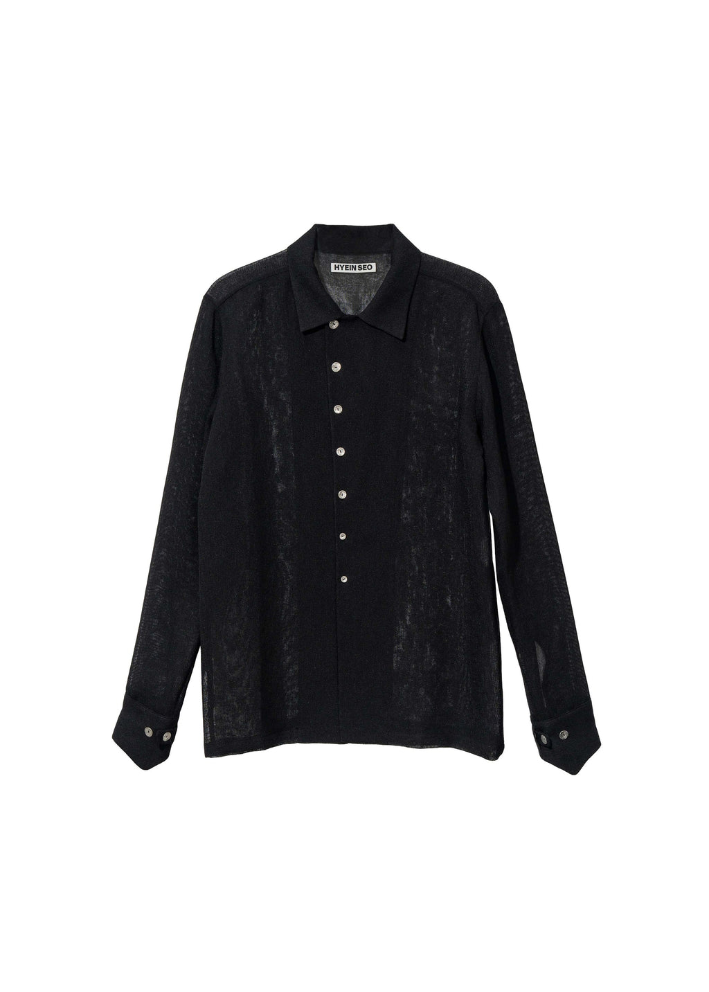 Hyein Seo - Silver Button Shirt (Black) product image 1 | TRAB K-Fashion Australia