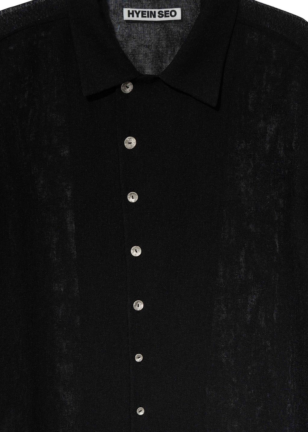 Hyein Seo - Silver Button Shirt (Black) product image 3 | TRAB K-Fashion Australia