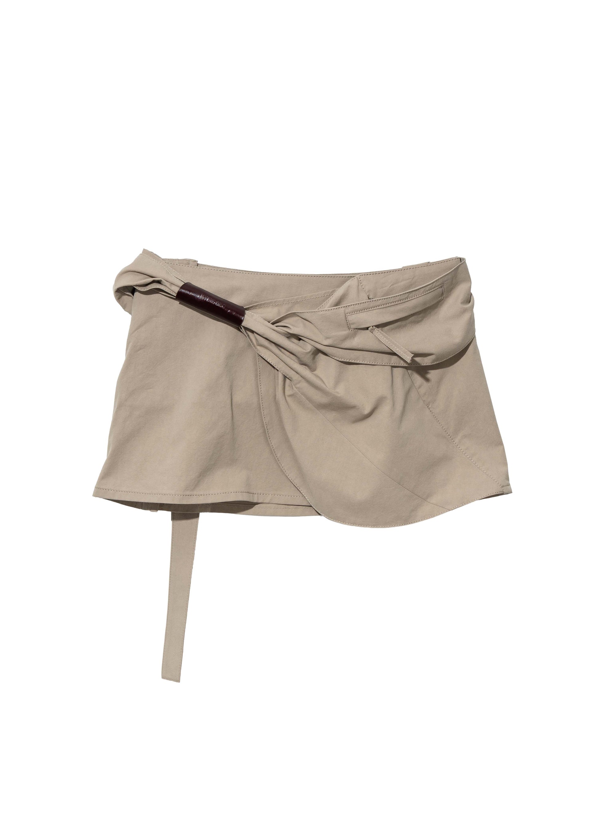 Hyein Seo - Knotted Mini Skirt (Beige) product image 4 | TRAB K-Fashion Australia