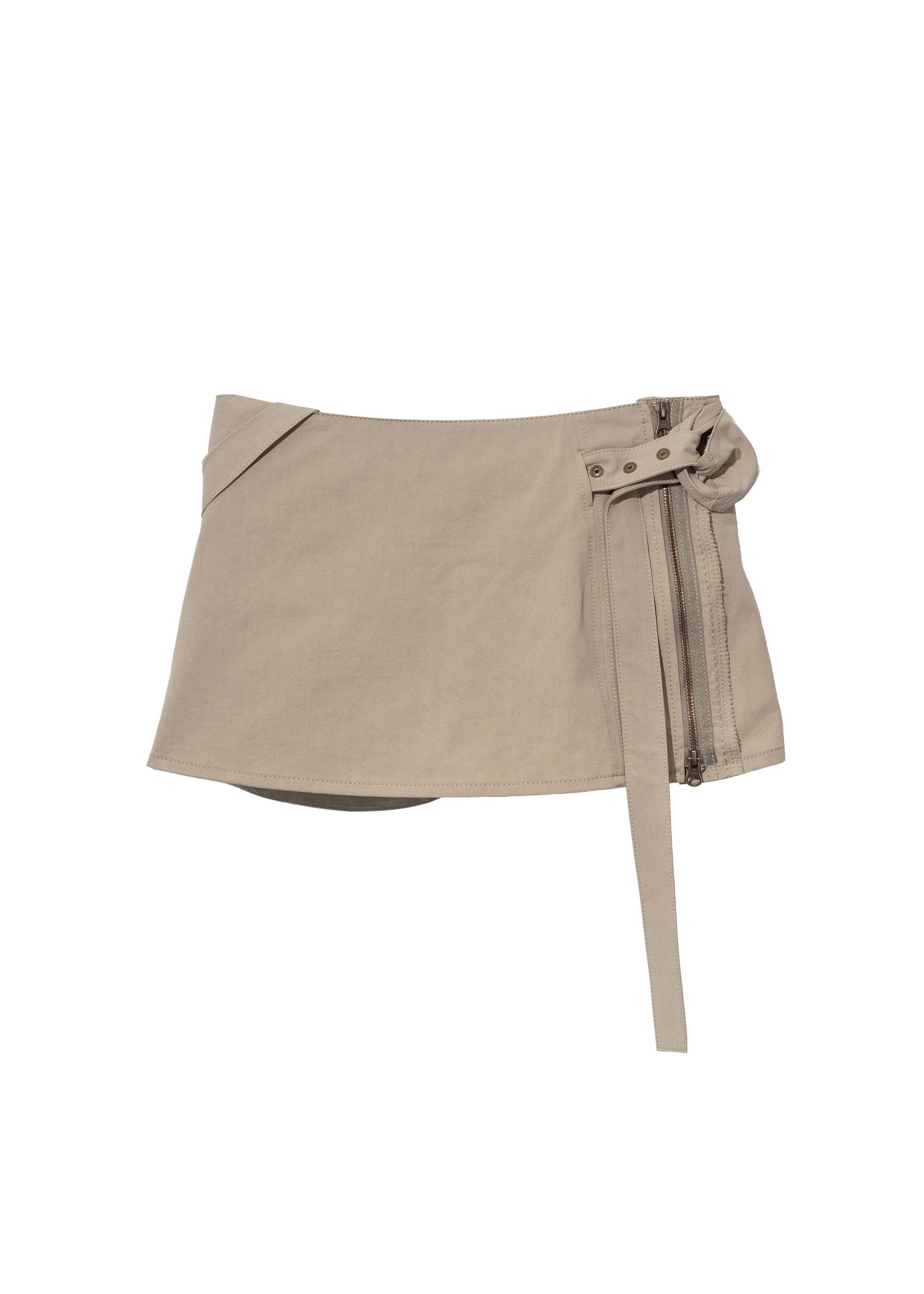 Hyein Seo - Knotted Mini Skirt (Beige) product image 5 | TRAB K-Fashion Australia