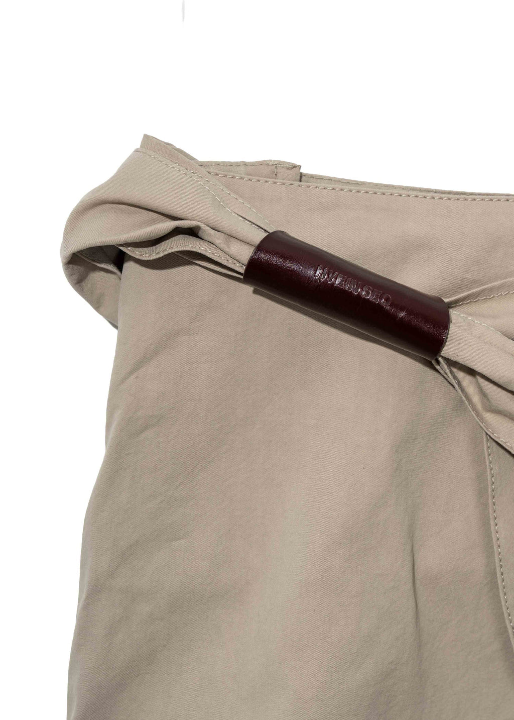 Hyein Seo - Knotted Mini Skirt (Beige) product image 7 | TRAB K-Fashion Australia