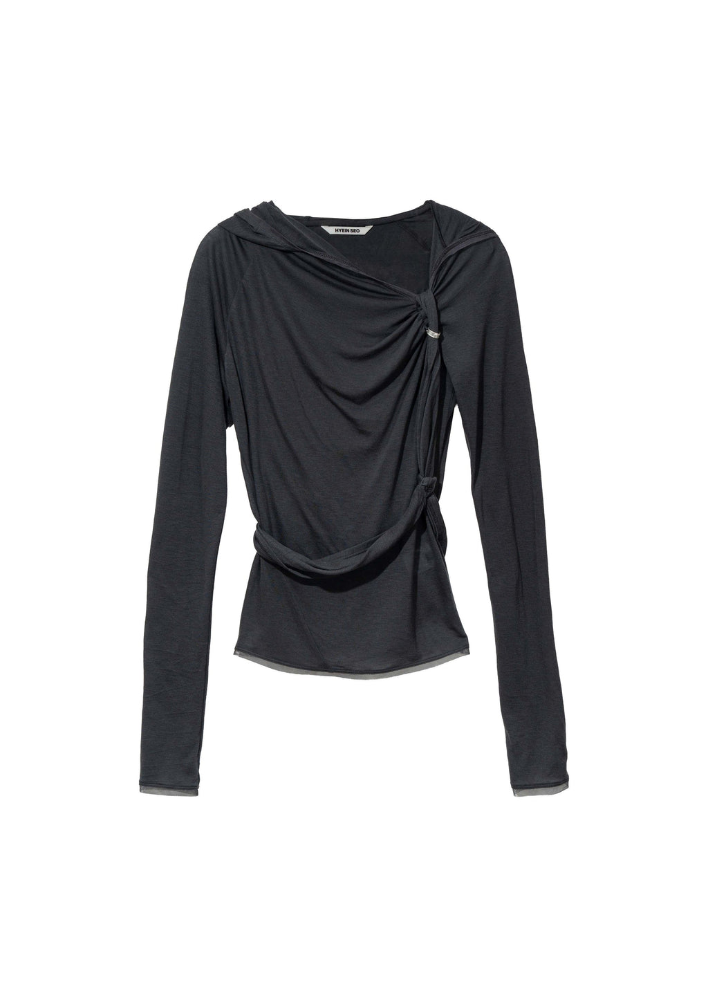 Hyein Seo - Hooded Knot L/S (Charcoal) product image 5 | TRAB K-Fashion Australia