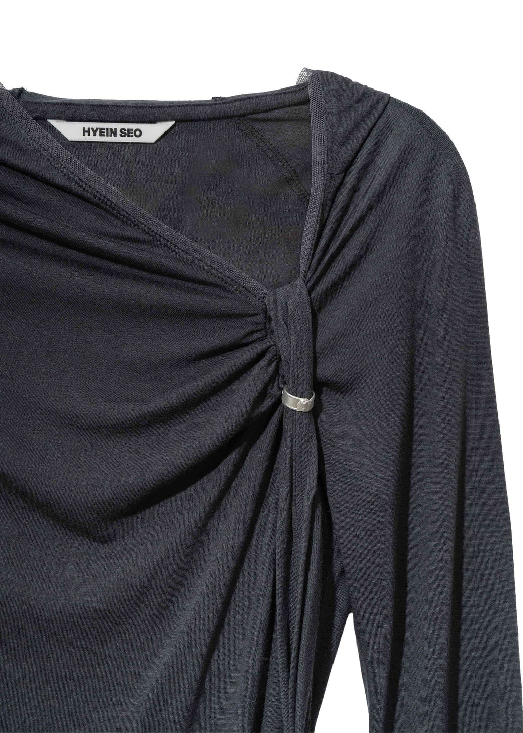 Hyein Seo - Hooded Knot L/S (Charcoal) product image 7 | TRAB K-Fashion Australia