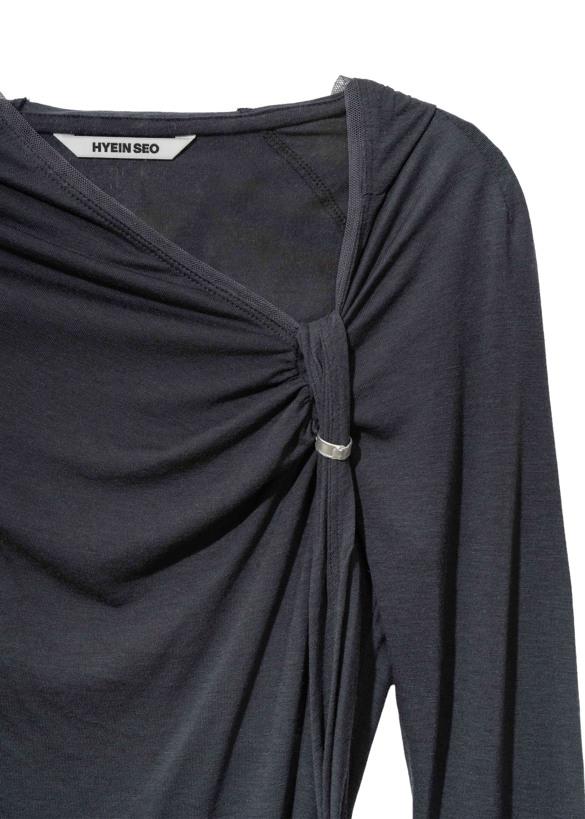 Hyein Seo - Hooded Knot L/S (Charcoal) product image 7 | TRAB K-Fashion Australia