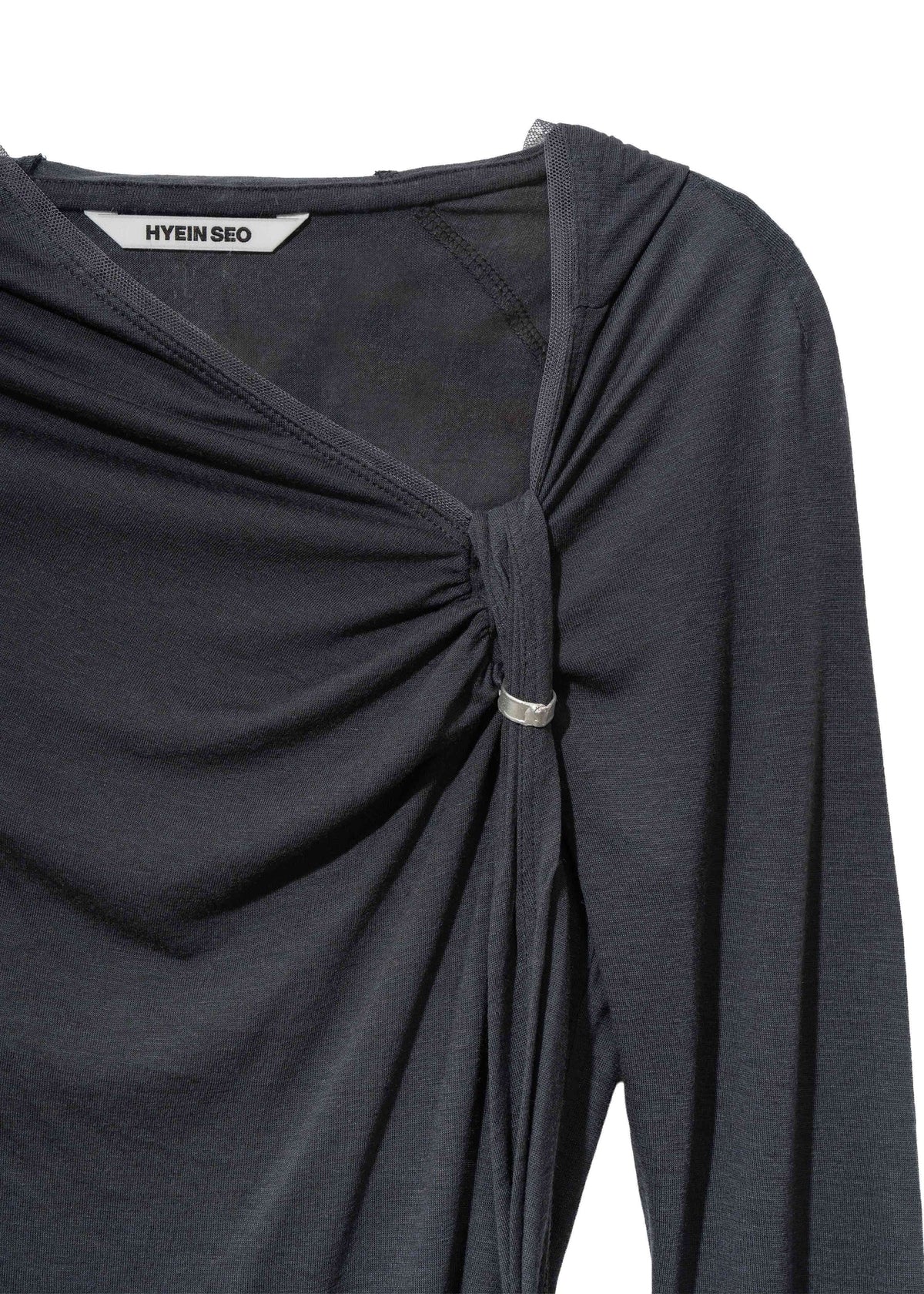 Hyein Seo - Hooded Knot L/S (Charcoal) product image 3 | TRAB K-Fashion Australia