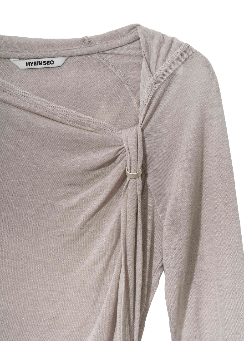 Hyein Seo - Hooded Knot L/S (Warm Grey) product image 7 | TRAB K-Fashion Australia