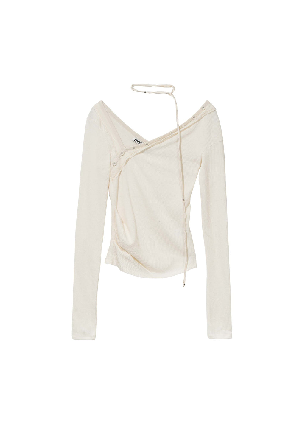 Hyein Seo - Twisted Long Sleeve w/ Necklace (Ivory) product image 6 | TRAB K-Fashion Australia
