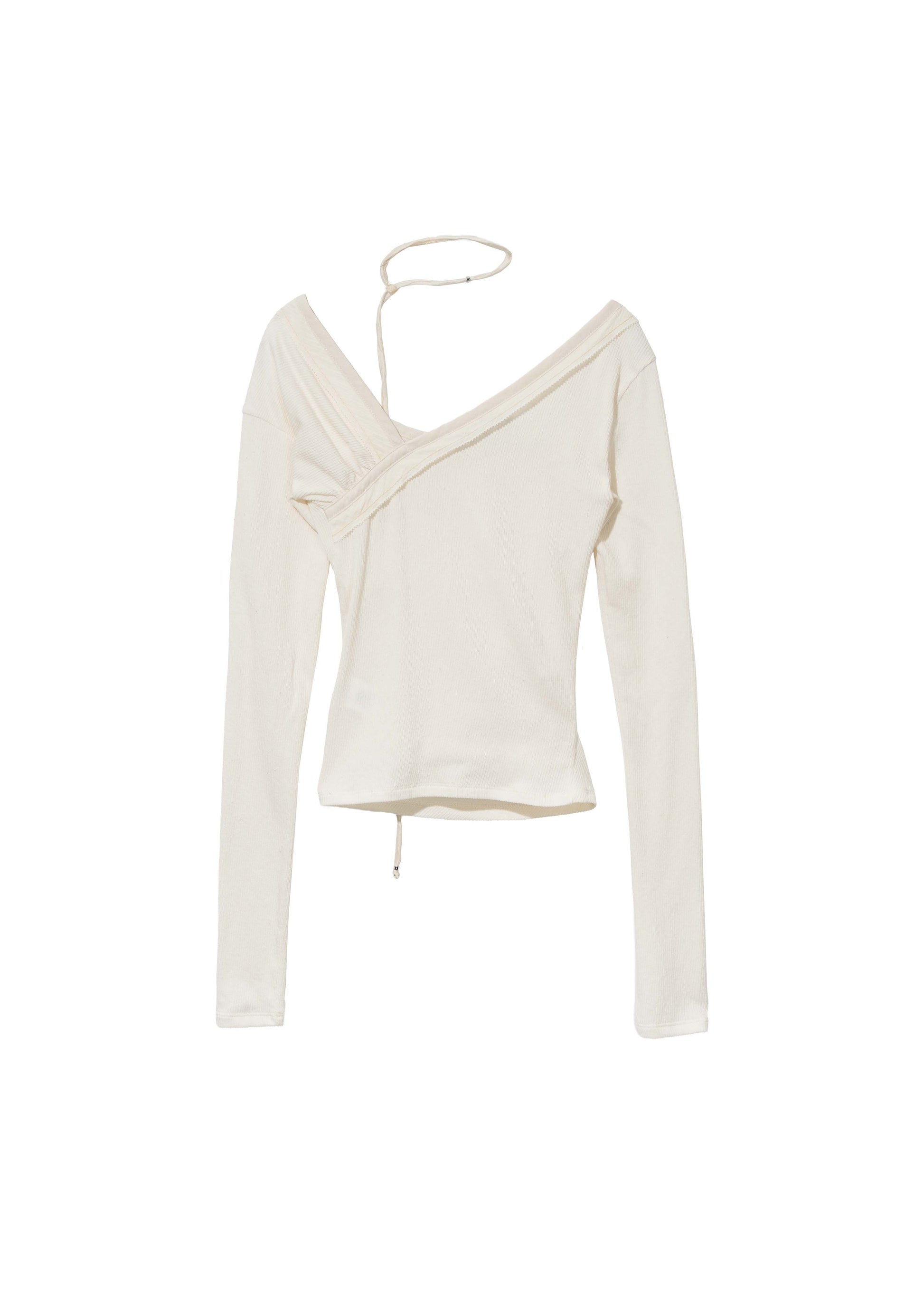 Hyein Seo - Twisted Long Sleeve w/ Necklace (Ivory) product image 7 | TRAB K-Fashion Australia