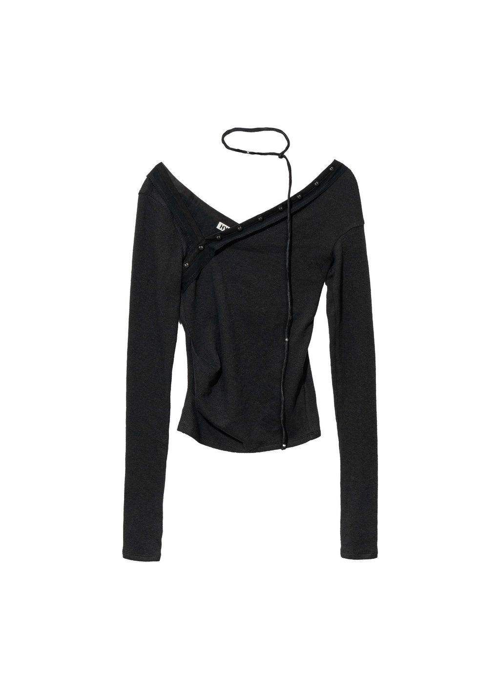 Hyein Seo - Twisted Long Sleeve w/ Necklace (Black) product image 6 | TRAB K-Fashion Australia
