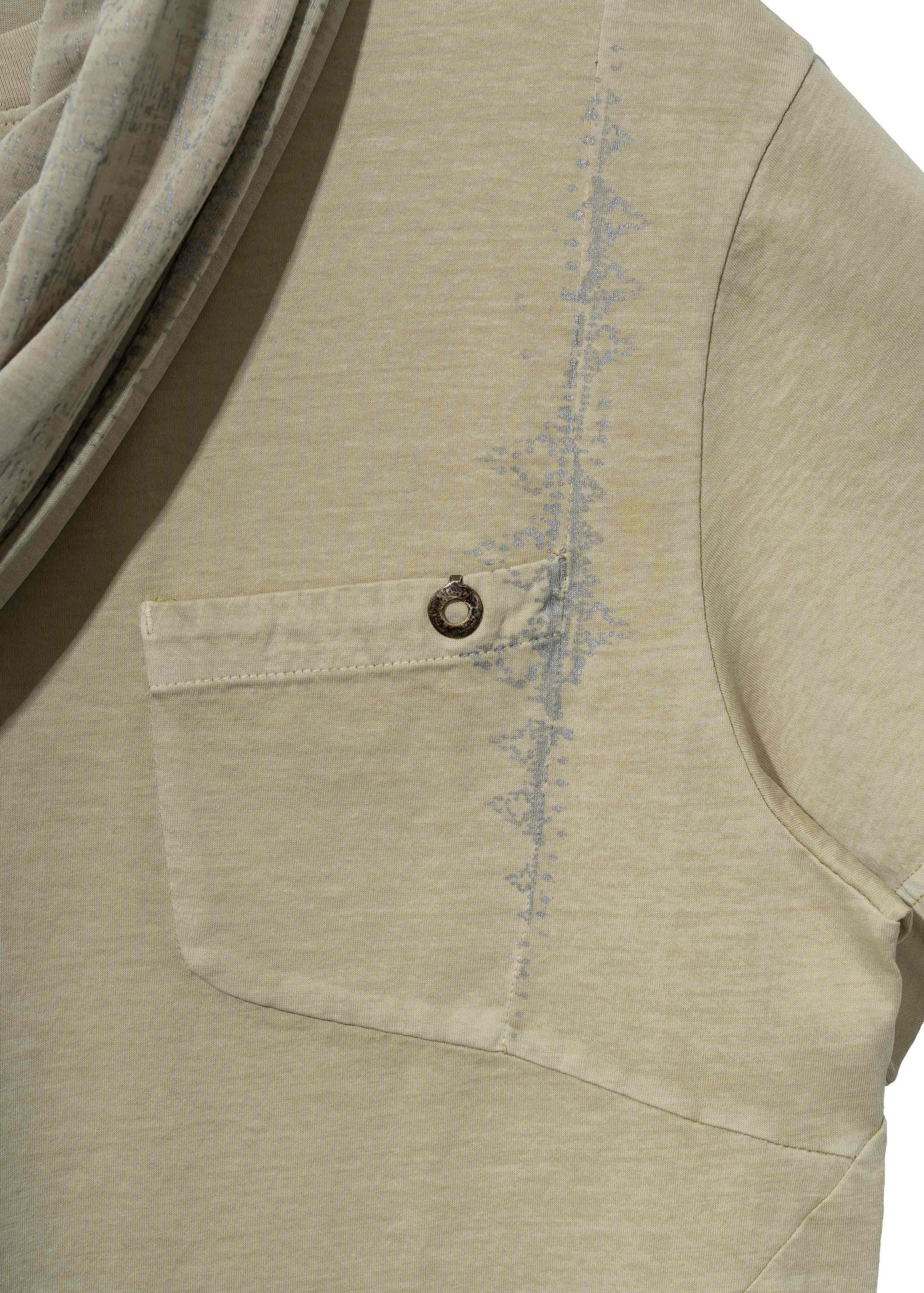 Hyein Seo - Basic T-shirt w/ Graphic Scarf (Sand Beige) product image 12 | TRAB K-Fashion Australia