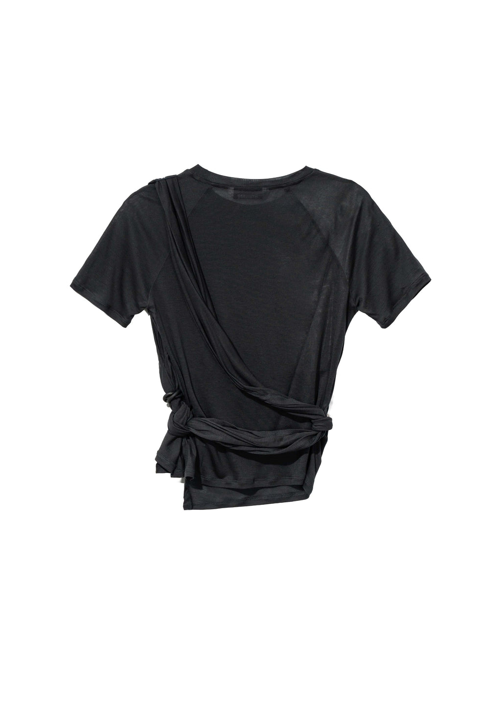Hyein Seo - Tied Asymmetric T-shirt (Dark Navy) product image 9 | TRAB K-Fashion Australia