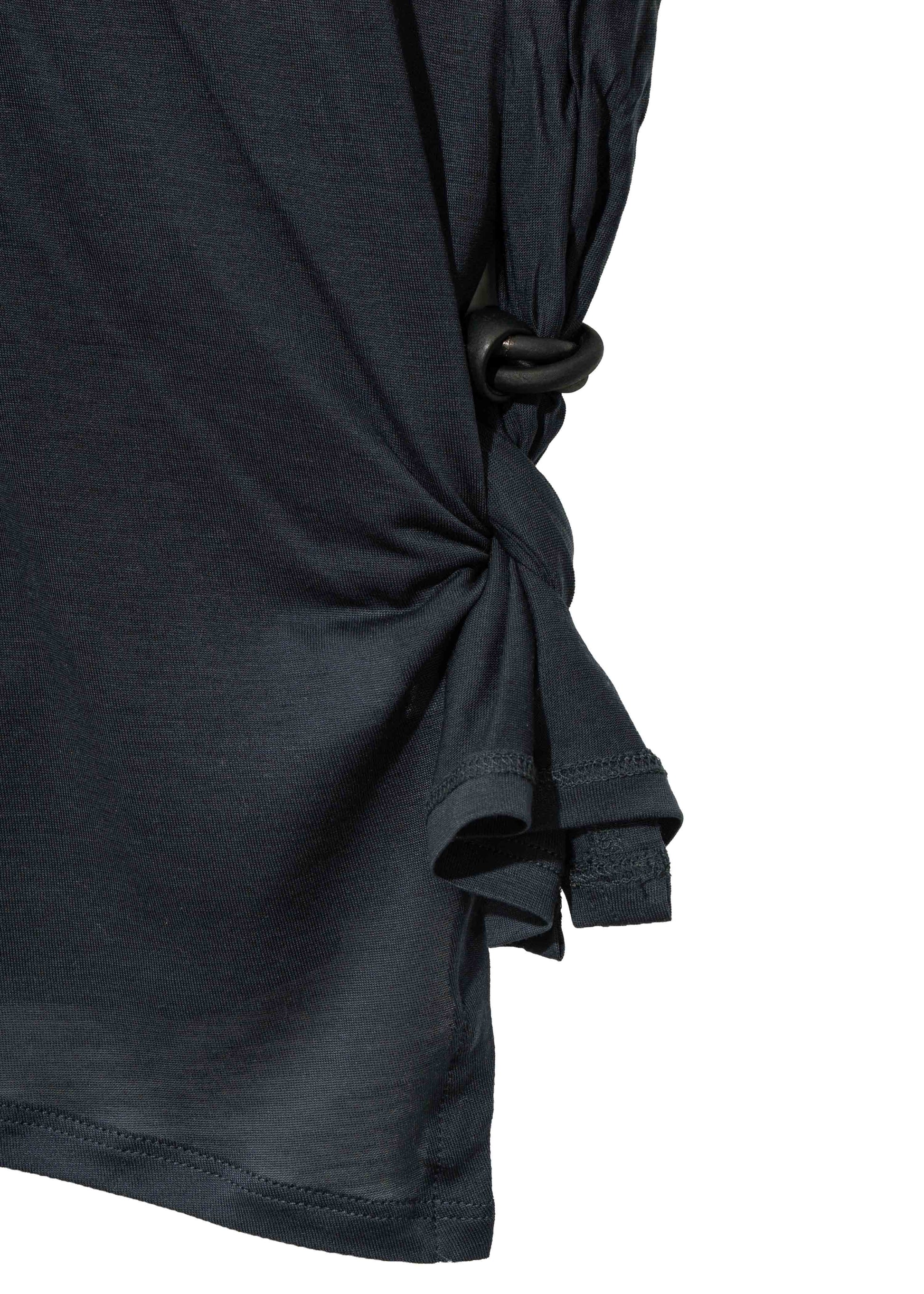Hyein Seo - Tied Asymmetric T-shirt (Dark Navy) product image 10 | TRAB K-Fashion Australia