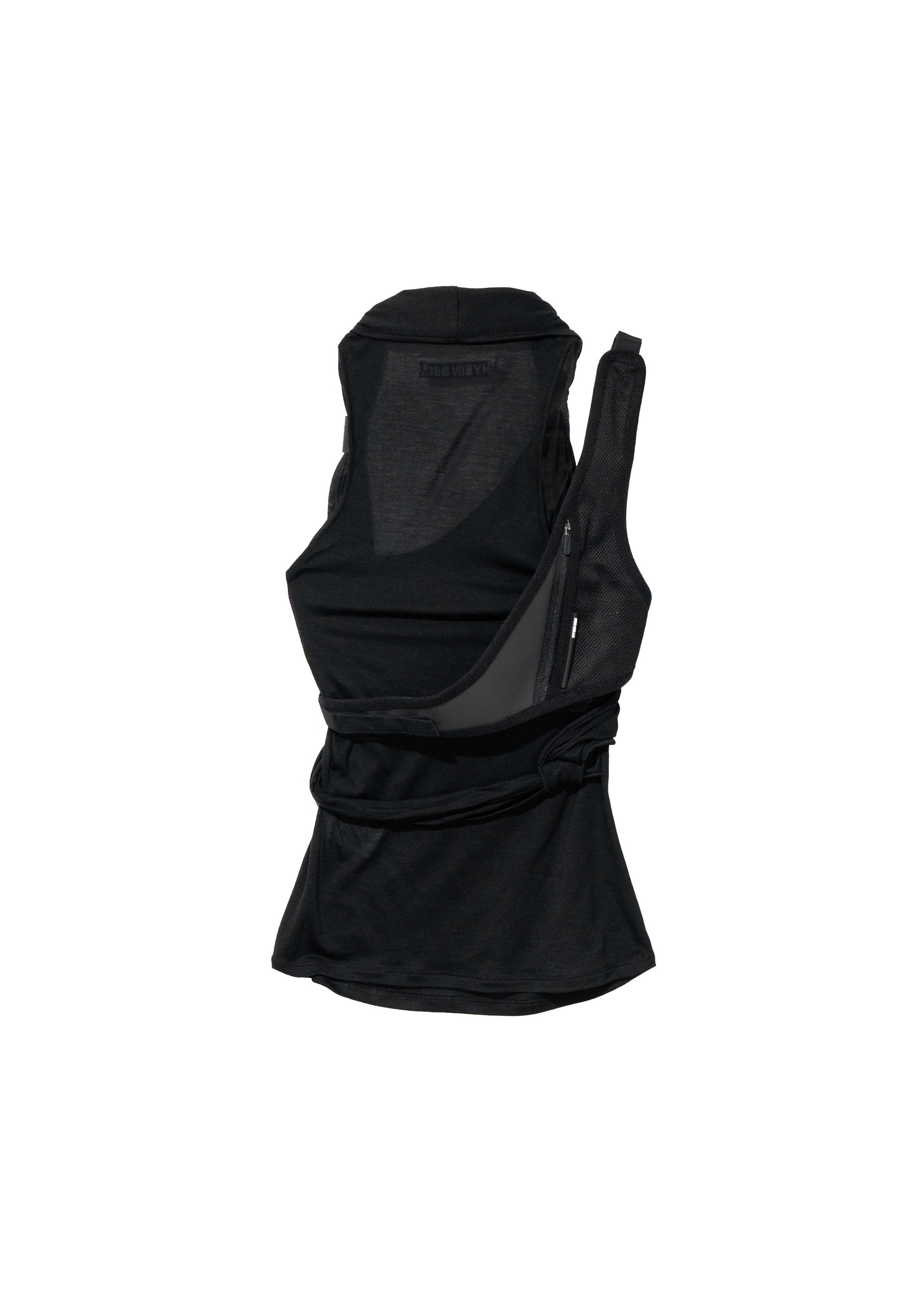 Hyein Seo - Sleeveless Knot Top w/ Back Strap (Black) product image 5 | TRAB K-Fashion Australia