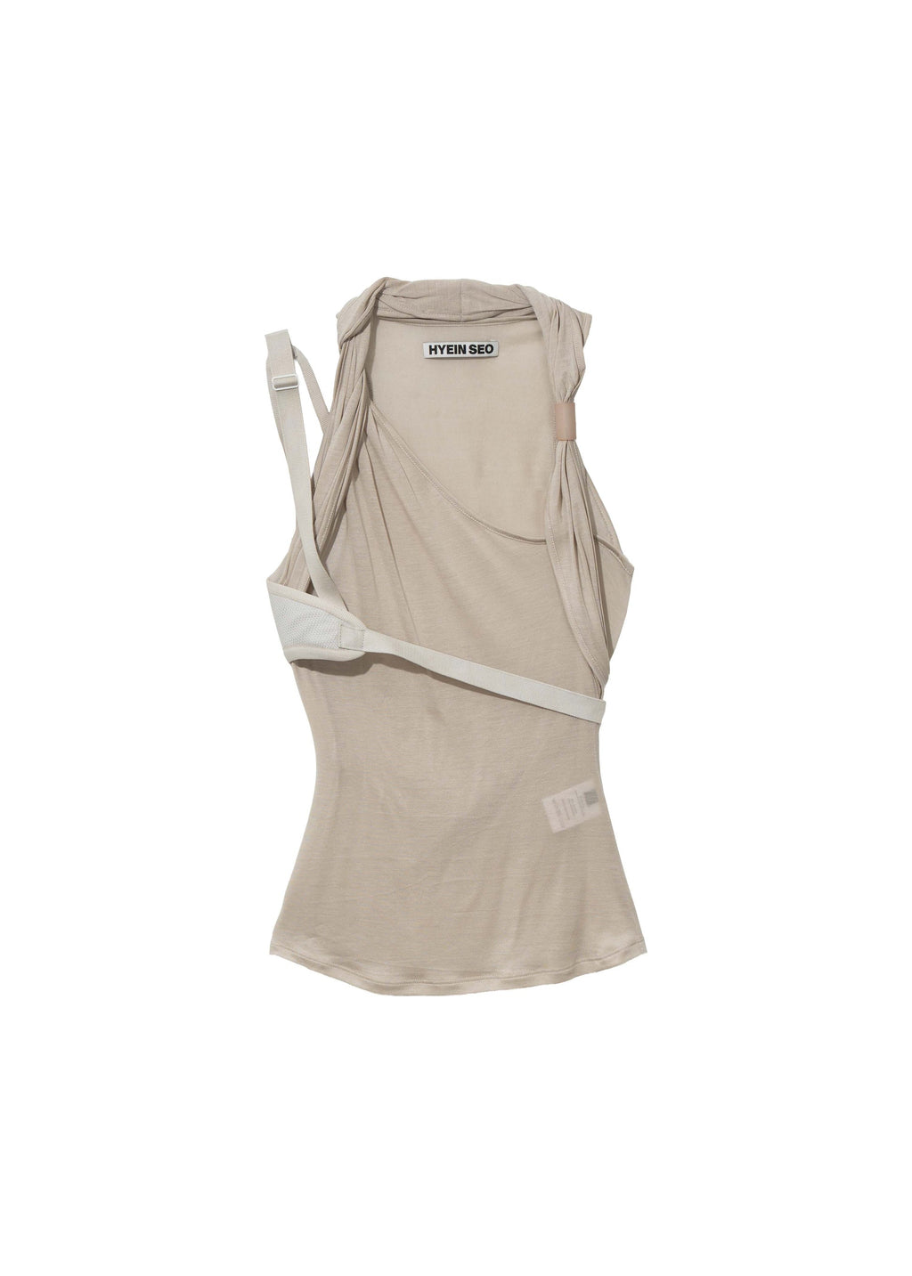 Hyein Seo - Sleeveless Knot Top w/ Back Strap (Moss Beige) product image 6 | TRAB K-Fashion Australia