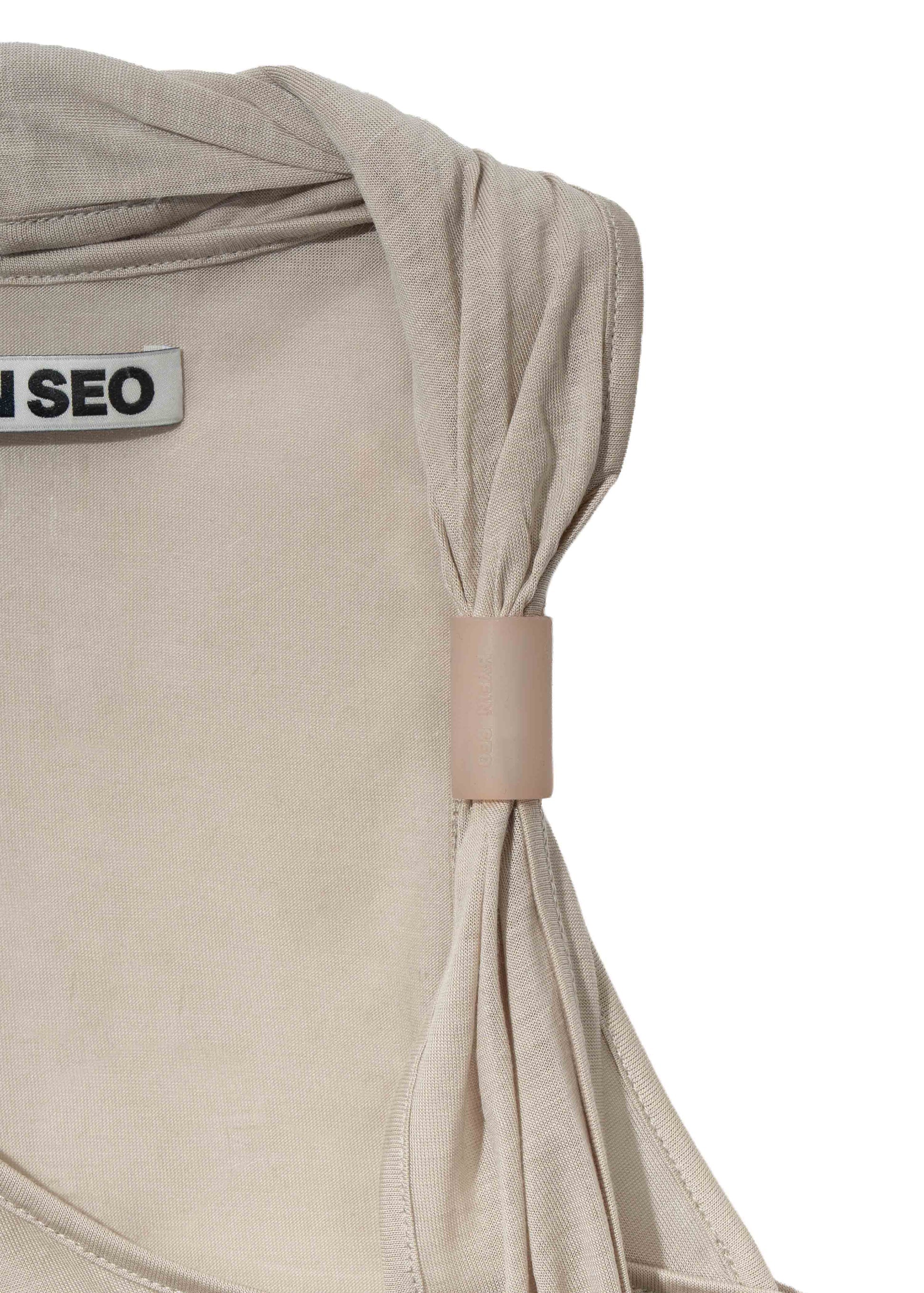 Hyein Seo - Sleeveless Knot Top w/ Back Strap (Moss Beige) product image 8 | TRAB K-Fashion Australia