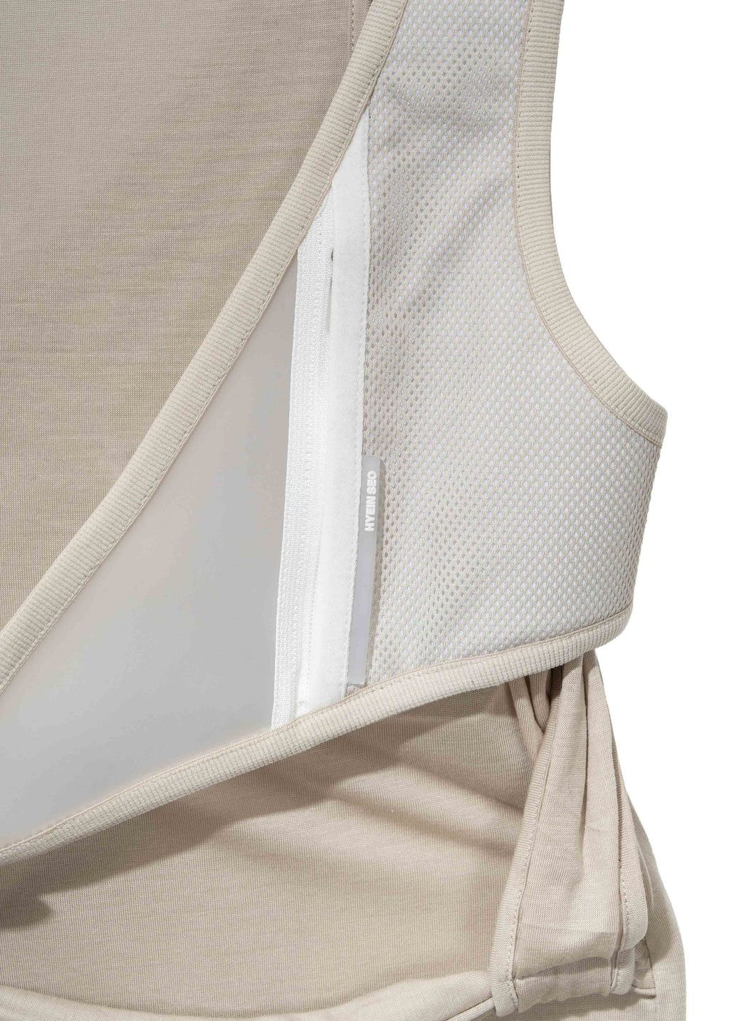 Hyein Seo - Sleeveless Knot Top w/ Back Strap (Moss Beige) product image 9 | TRAB K-Fashion Australia