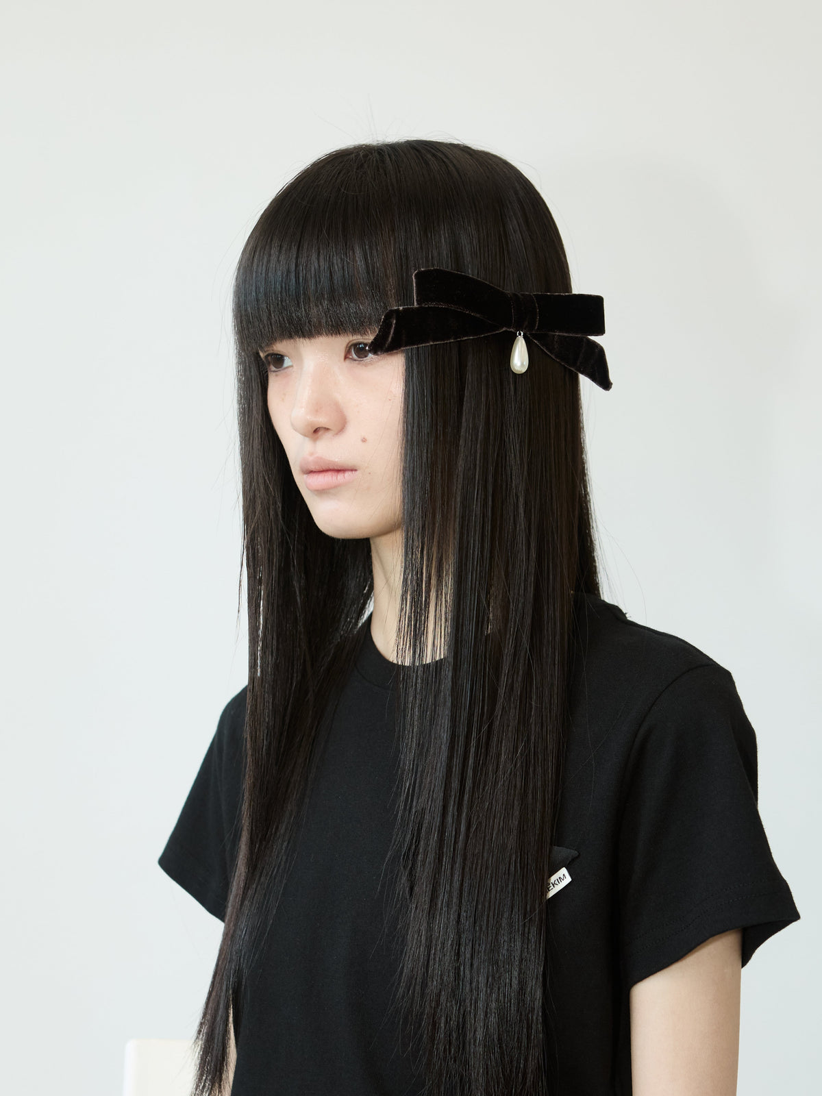 Kimhe Kim - Pearl Ribbon Hair Pin (Brown) product image 1 | TRAB K-Fashion Australia