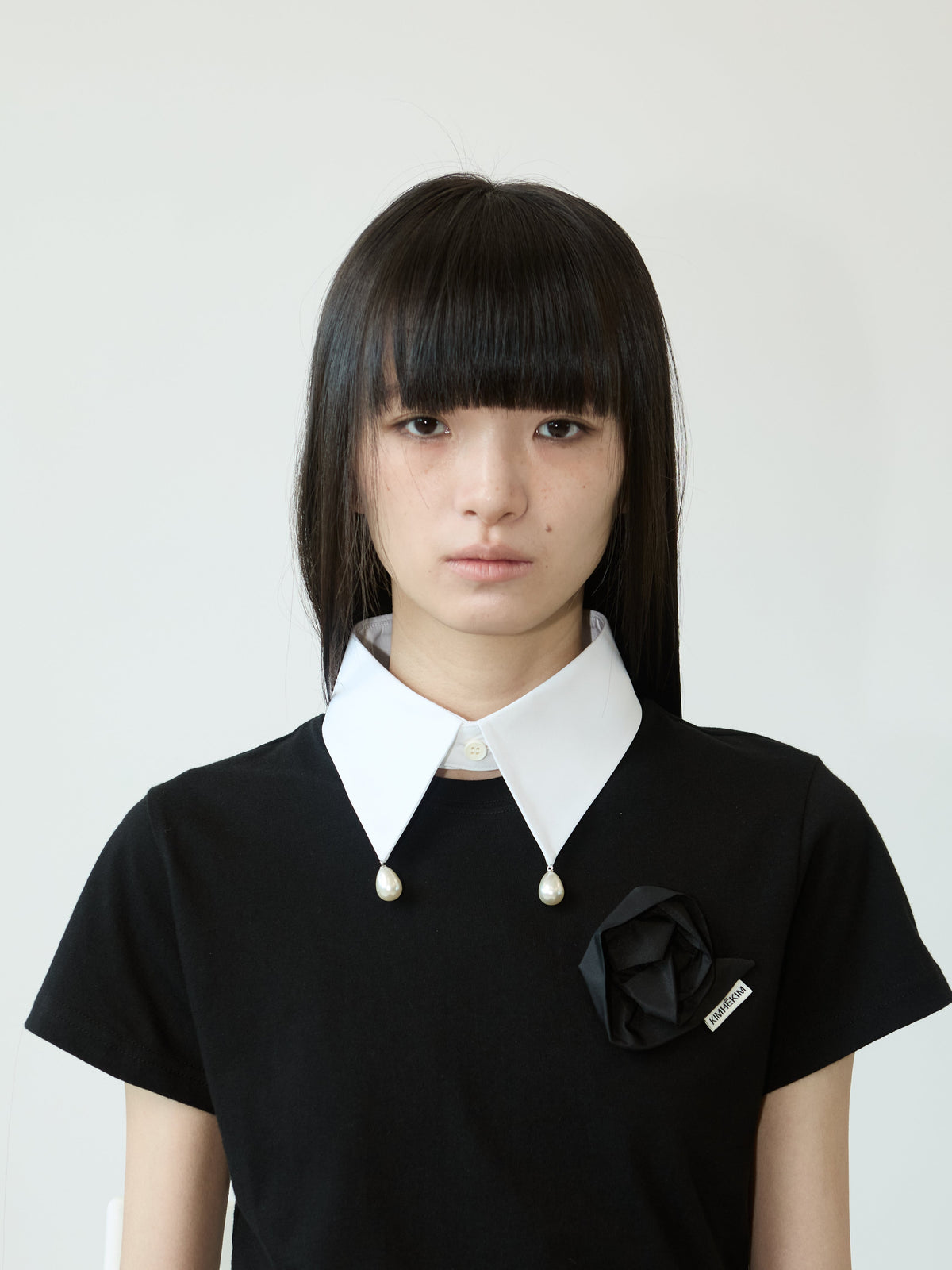 Kimhe Kim - Pearl Twins Drops Collar (White) product image 1 | TRAB K-Fashion Australia
