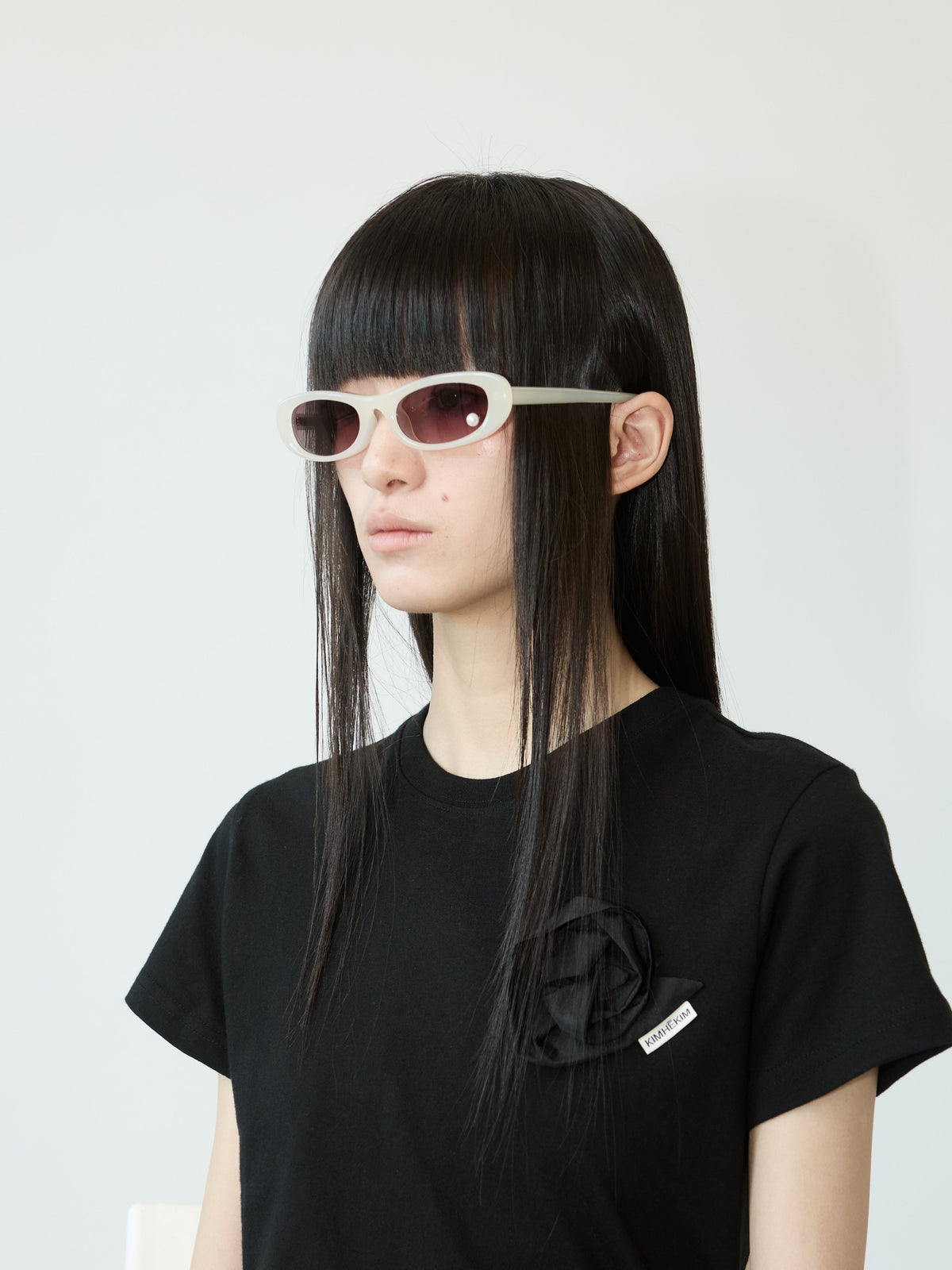 Kimhe Kim - Pearl Point Sunglasses (White) product image 2 | TRAB K-Fashion Australia