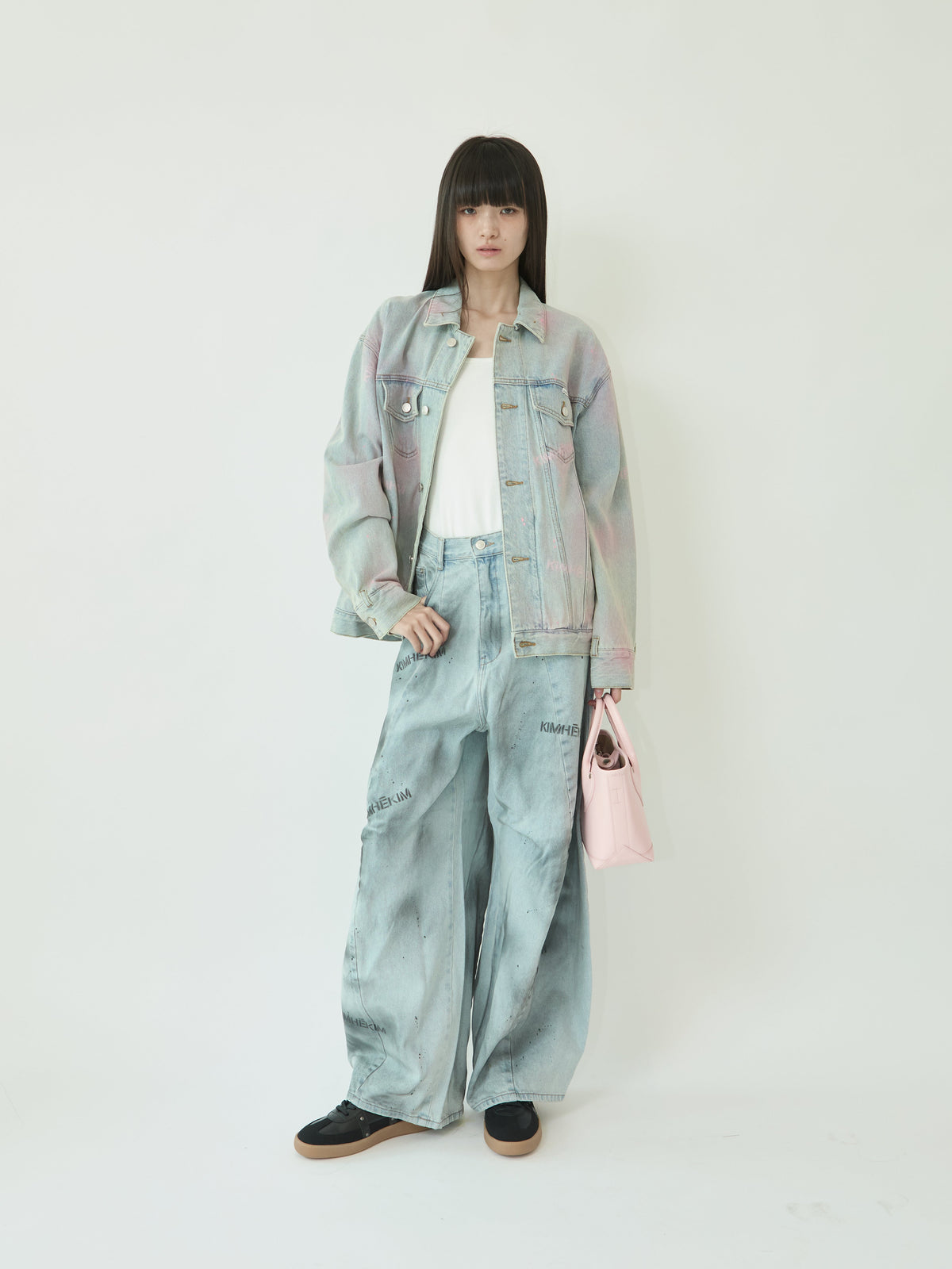 Kimhe Kim - Spray Dyed Denim Jacket (Sky Blue) product image 1 | TRAB K-Fashion Australia