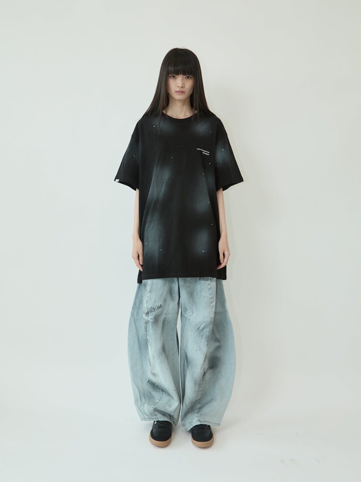 Kimhe Kim - Spray Dyed T-Shirt (Black) product image 1 | TRAB K-Fashion Australia