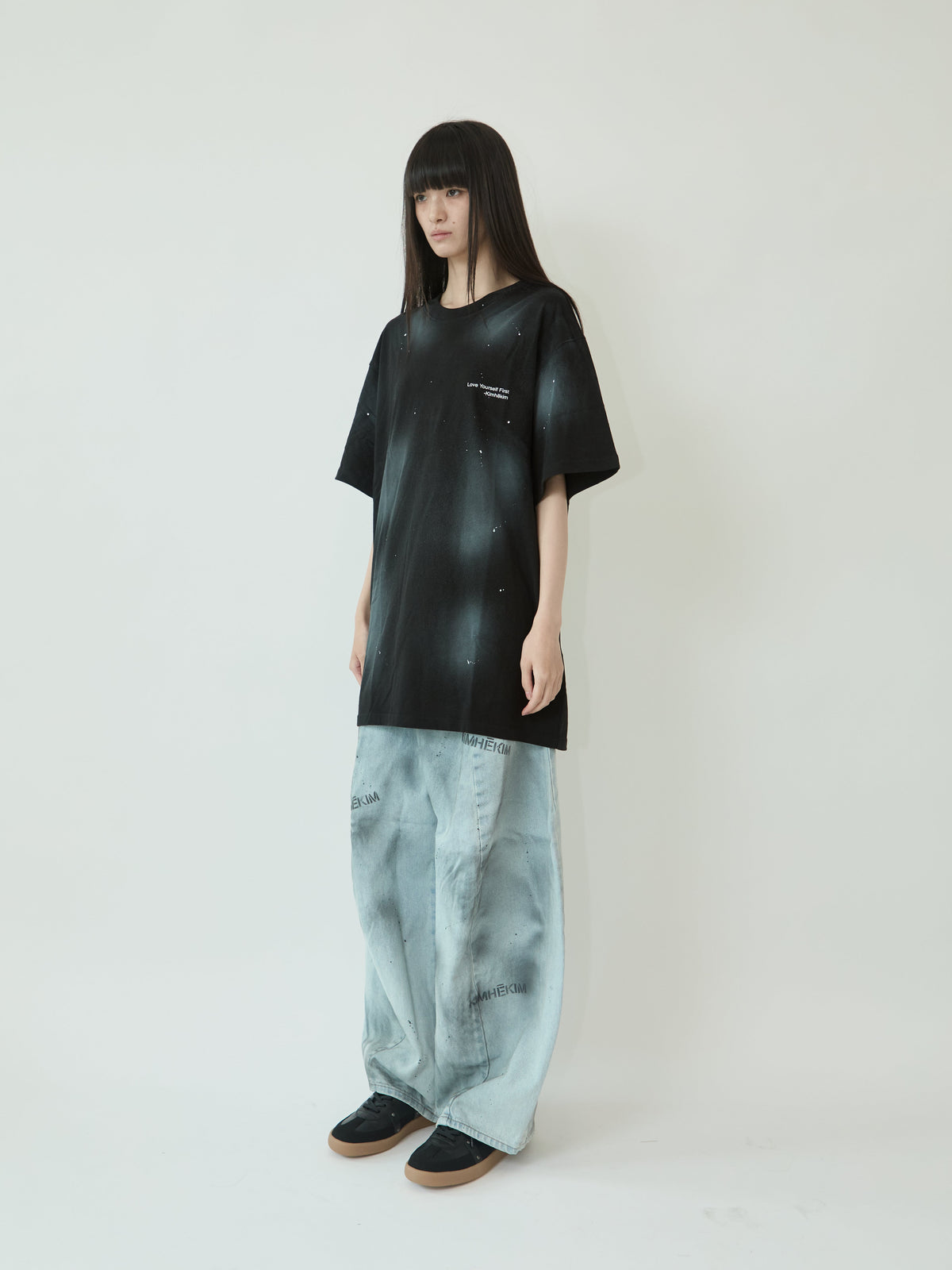 Kimhe Kim - Spray Dyed T-Shirt (Black) product image 2 | TRAB K-Fashion Australia