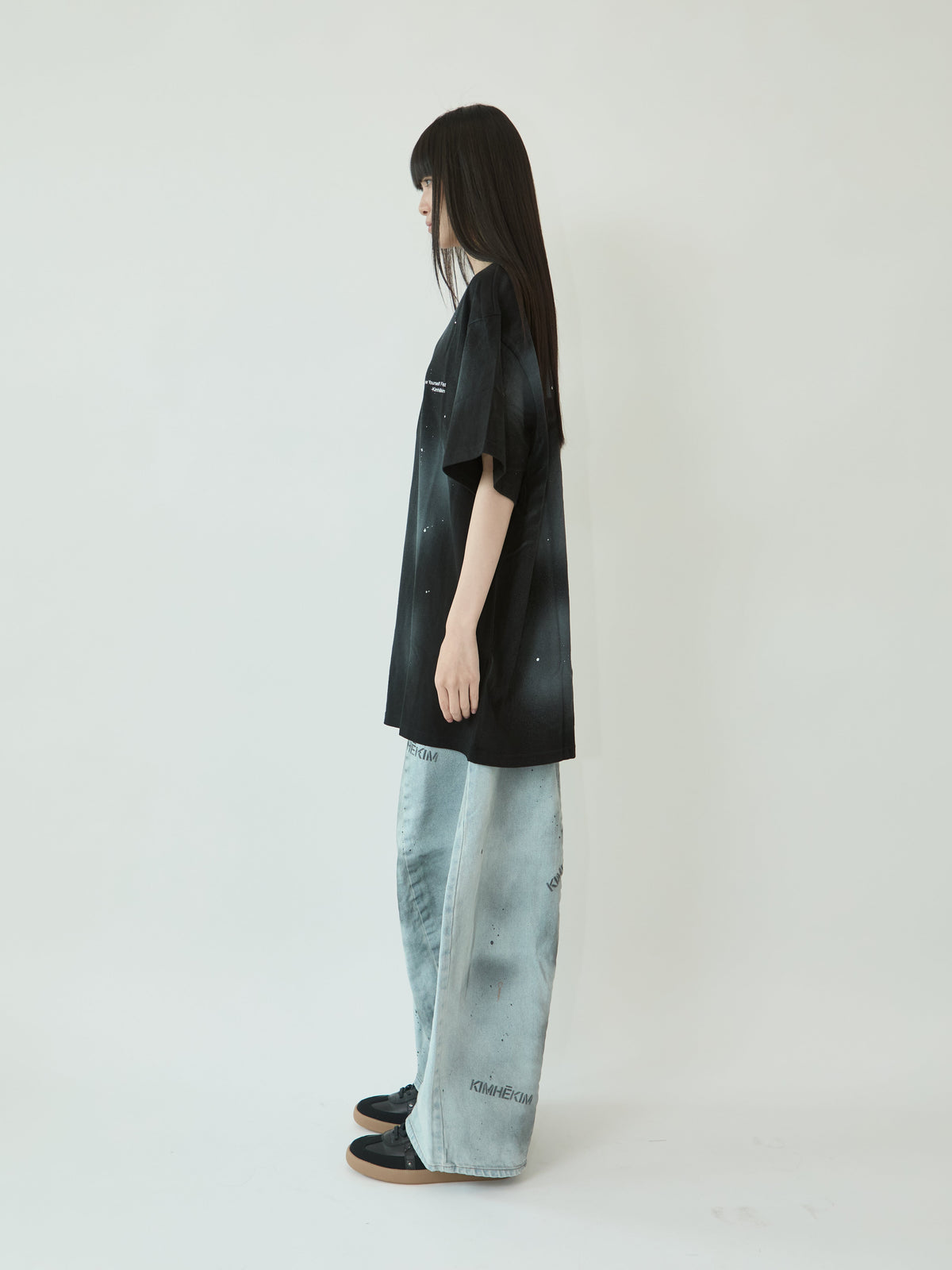 Kimhe Kim - Spray Dyed T-Shirt (Black) product image 3 | TRAB K-Fashion Australia