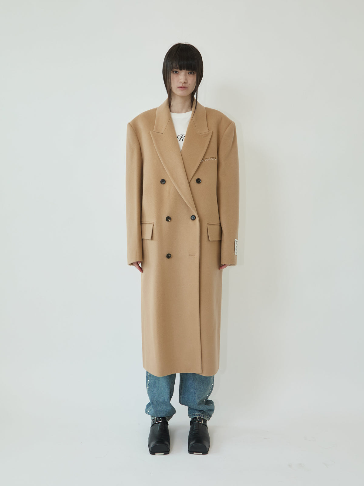 Kimhe Kim - Daniel Double Brestead Coat (Beige) product image 1 | TRAB K-Fashion Australia