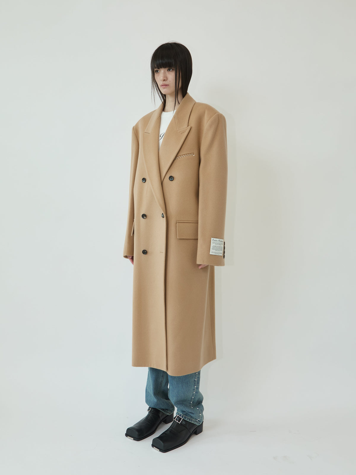 Kimhe Kim - Daniel Double Brestead Coat (Beige) product image 2 | TRAB K-Fashion Australia