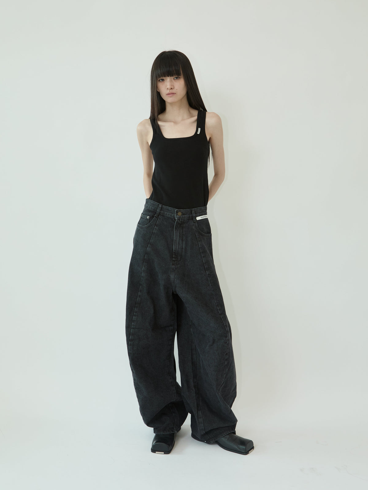 Kimhe Kim - Balloon Fit Jeans (Black) product image 1 | TRAB K-Fashion Australia
