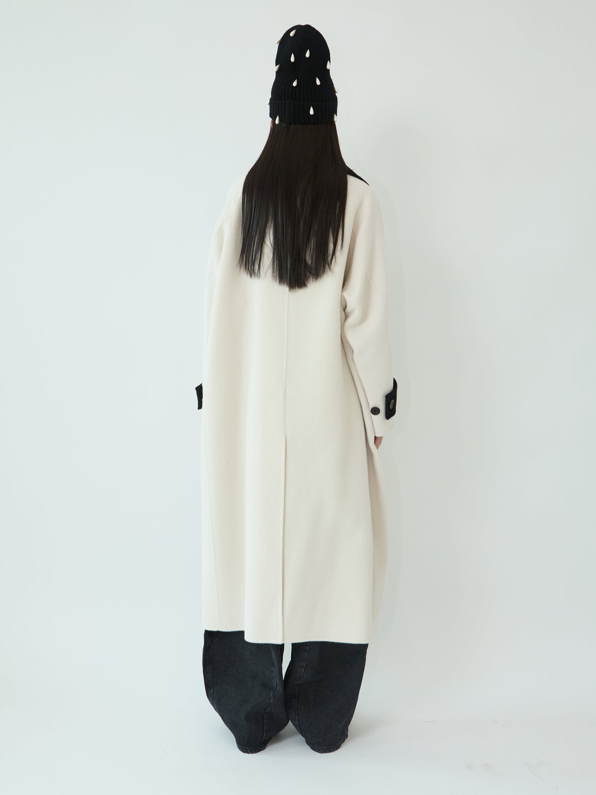 Kimhe Kim - Pearl Embellished Beanie (Black) product image 3 | TRAB K-Fashion Australia