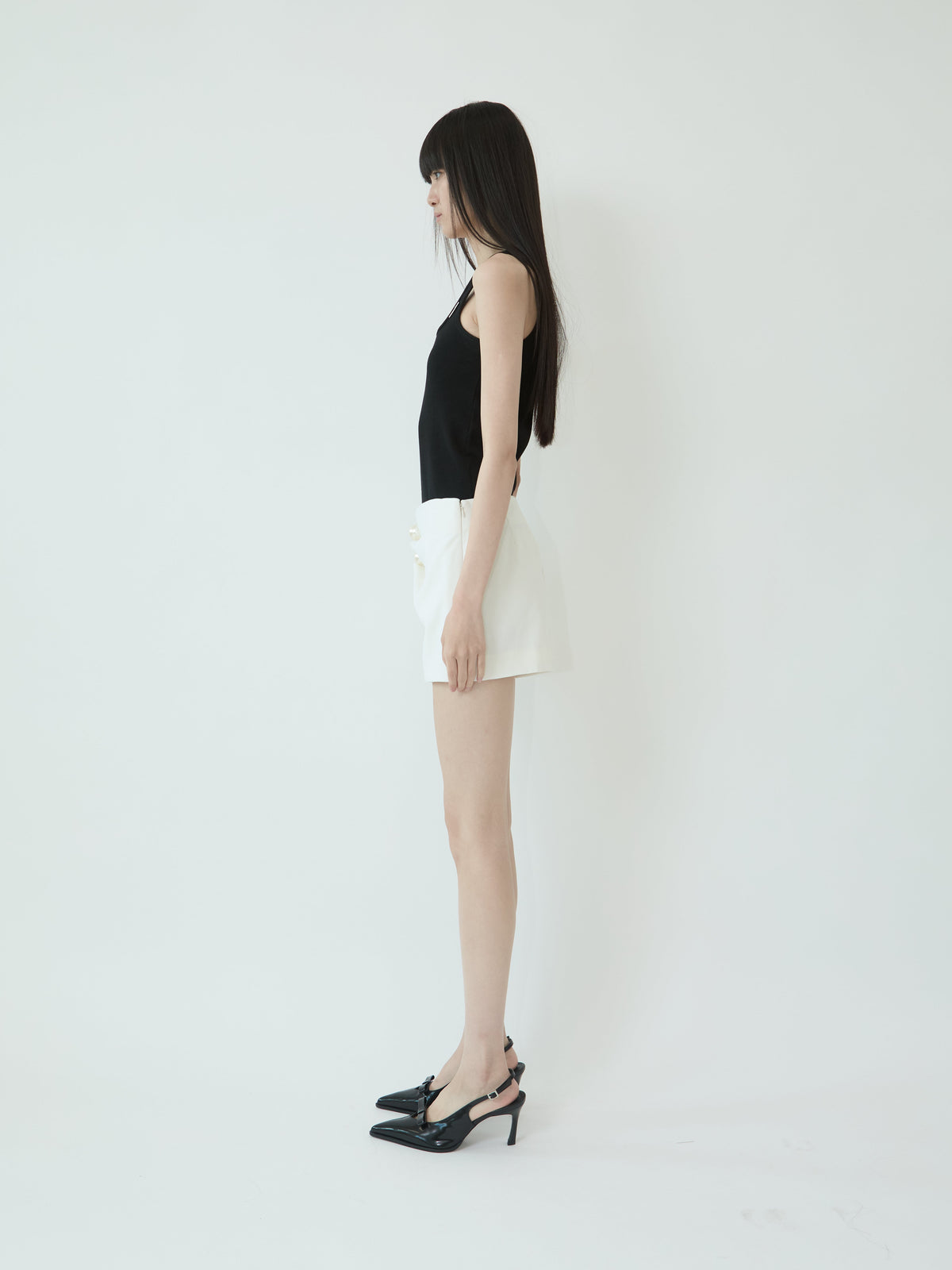 Kimhe Kim - Venus Short Wrap Pants (Ivory) product image 3 | TRAB K-Fashion Australia