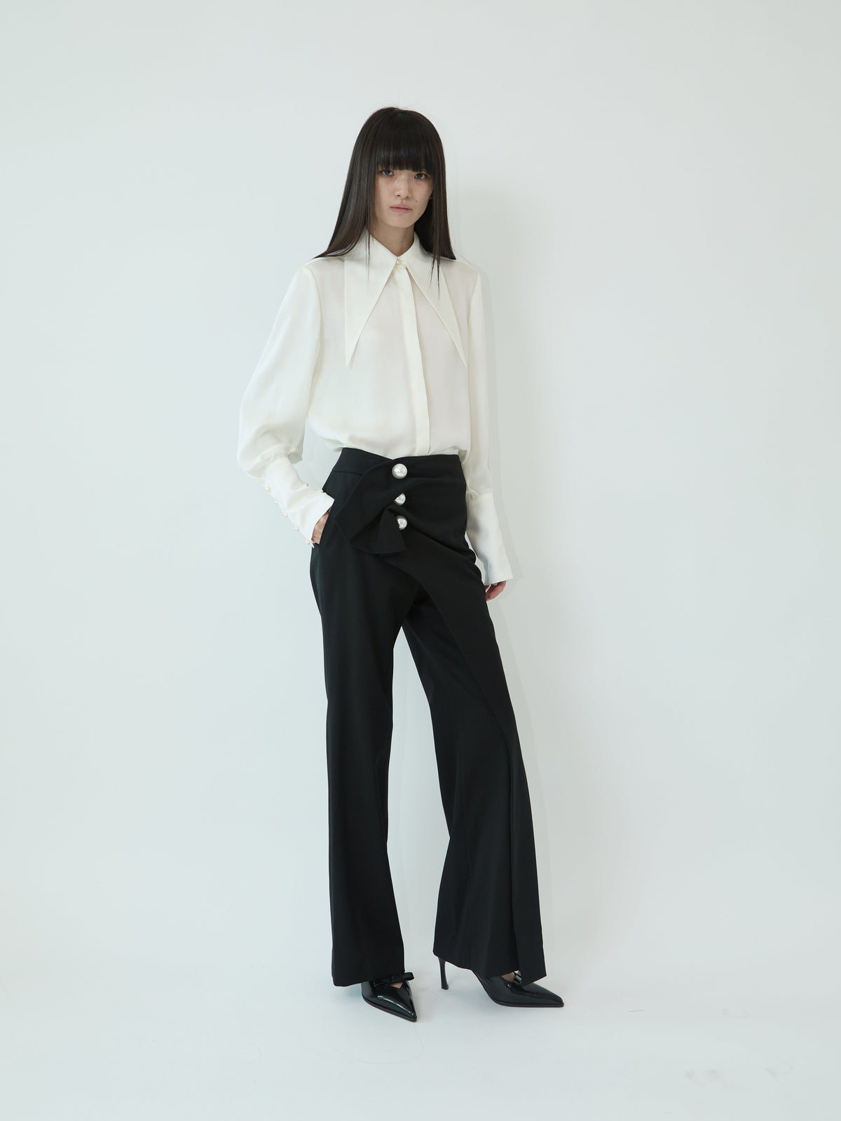 Kimhe Kim - Venus Wrap Pants (Black) product image 1 | TRAB K-Fashion Australia