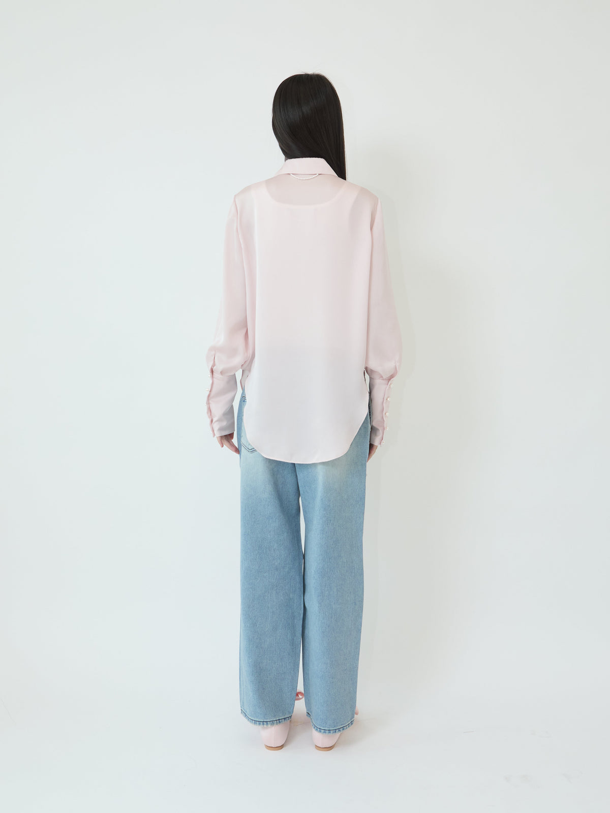 Kimhe Kim - Satin Elf Shirt (Pink) product image 5 | TRAB K-Fashion Australia
