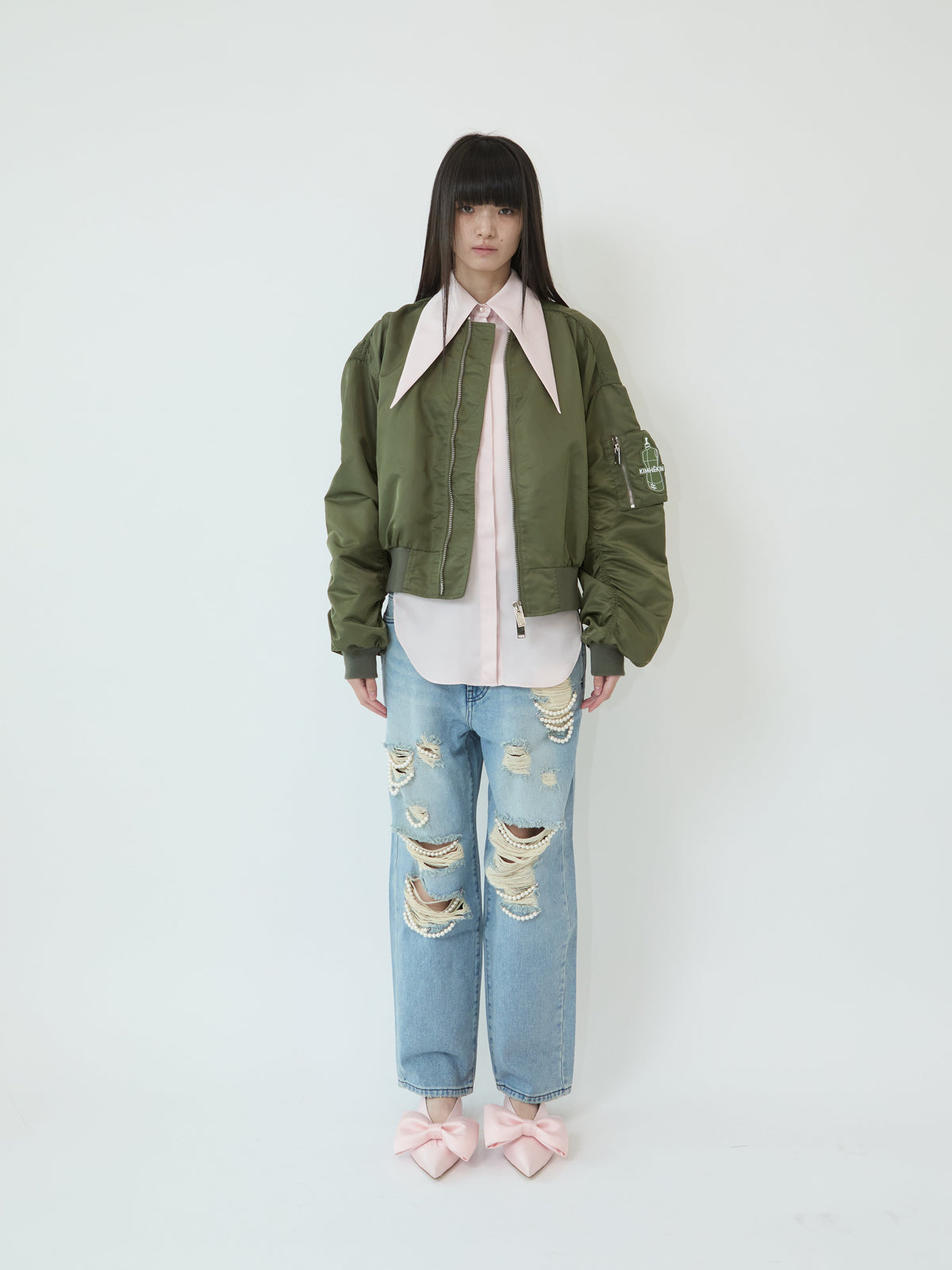 Kimhe Kim - Satin Elf Shirt (Pink) product image 1 | TRAB K-Fashion Australia
