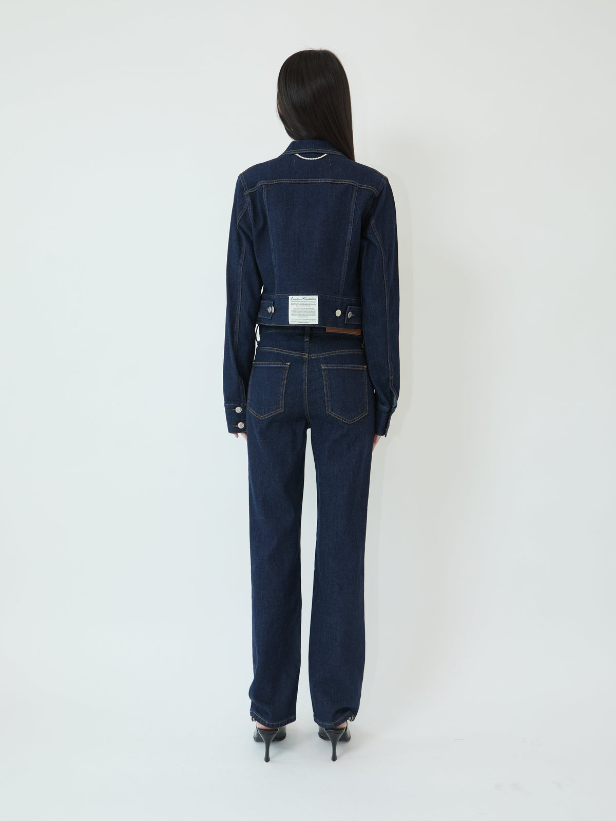 Kimhe Kim - Lesley Denim Cropped Jacket (Indigo Blue) product image 4 | TRAB K-Fashion Australia