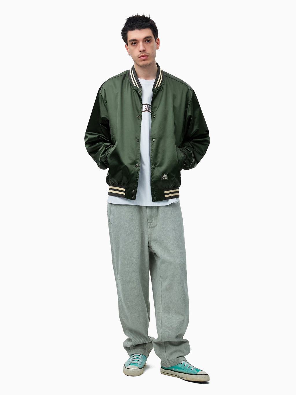 thisisneverthat - Satin Jacket (Olive) product image 7 | TRAB K-Fashion Australia