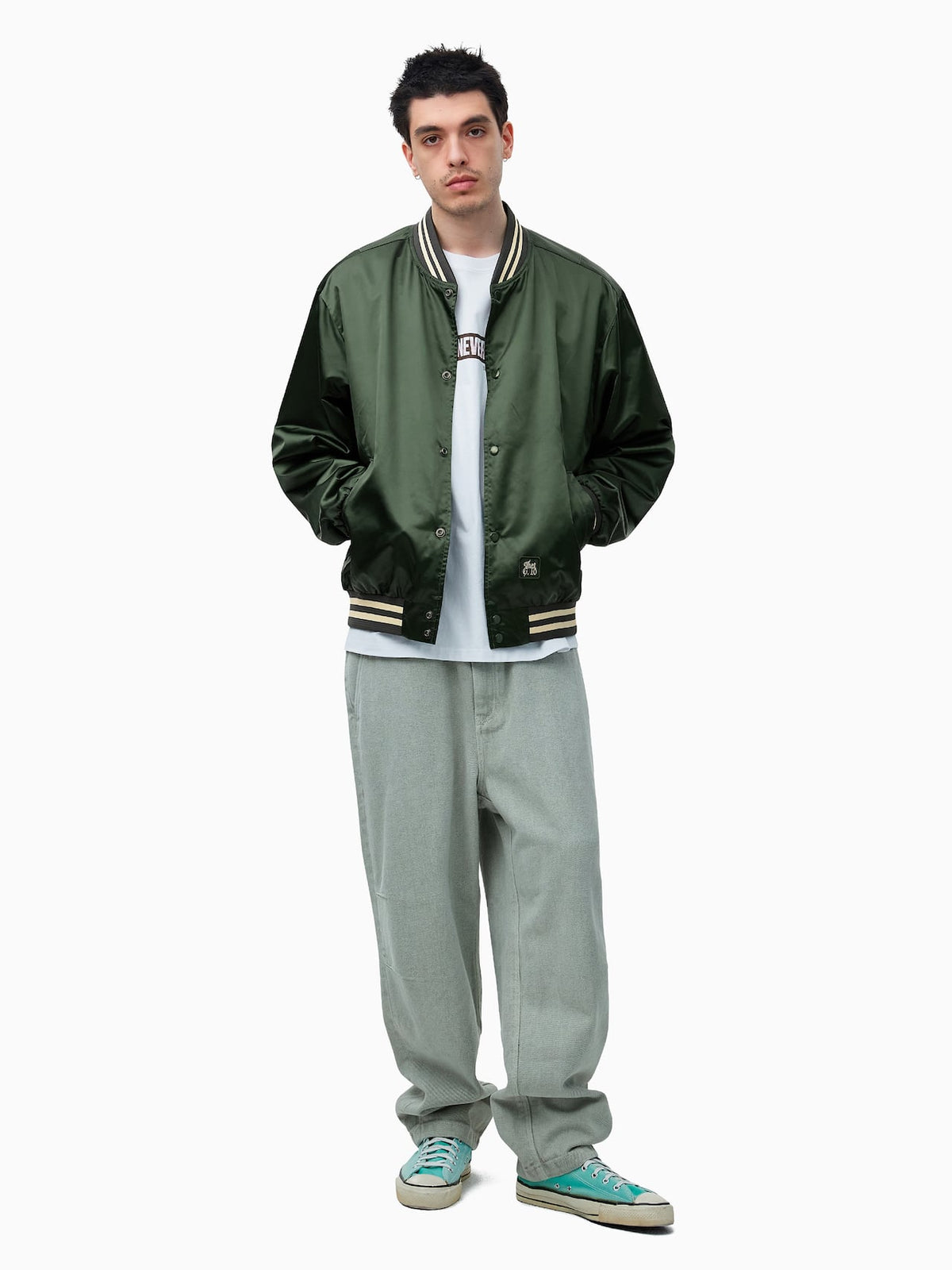 thisisneverthat - Satin Jacket (Olive) product image 7 | TRAB K-Fashion Australia